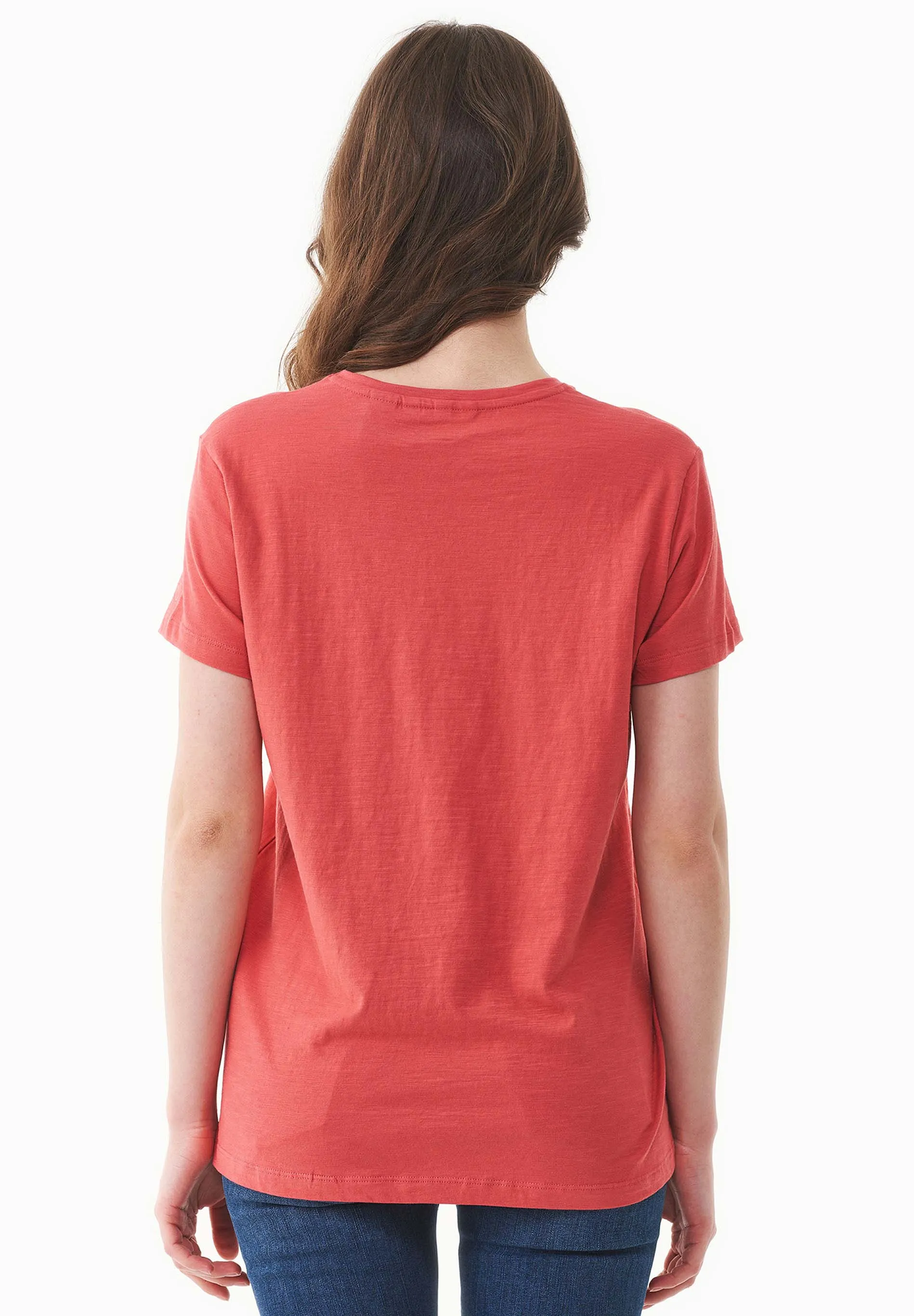Women's Basic Round Neck T-Shirt Radiant Red sold by Ivalo.com product image thumbnail 2