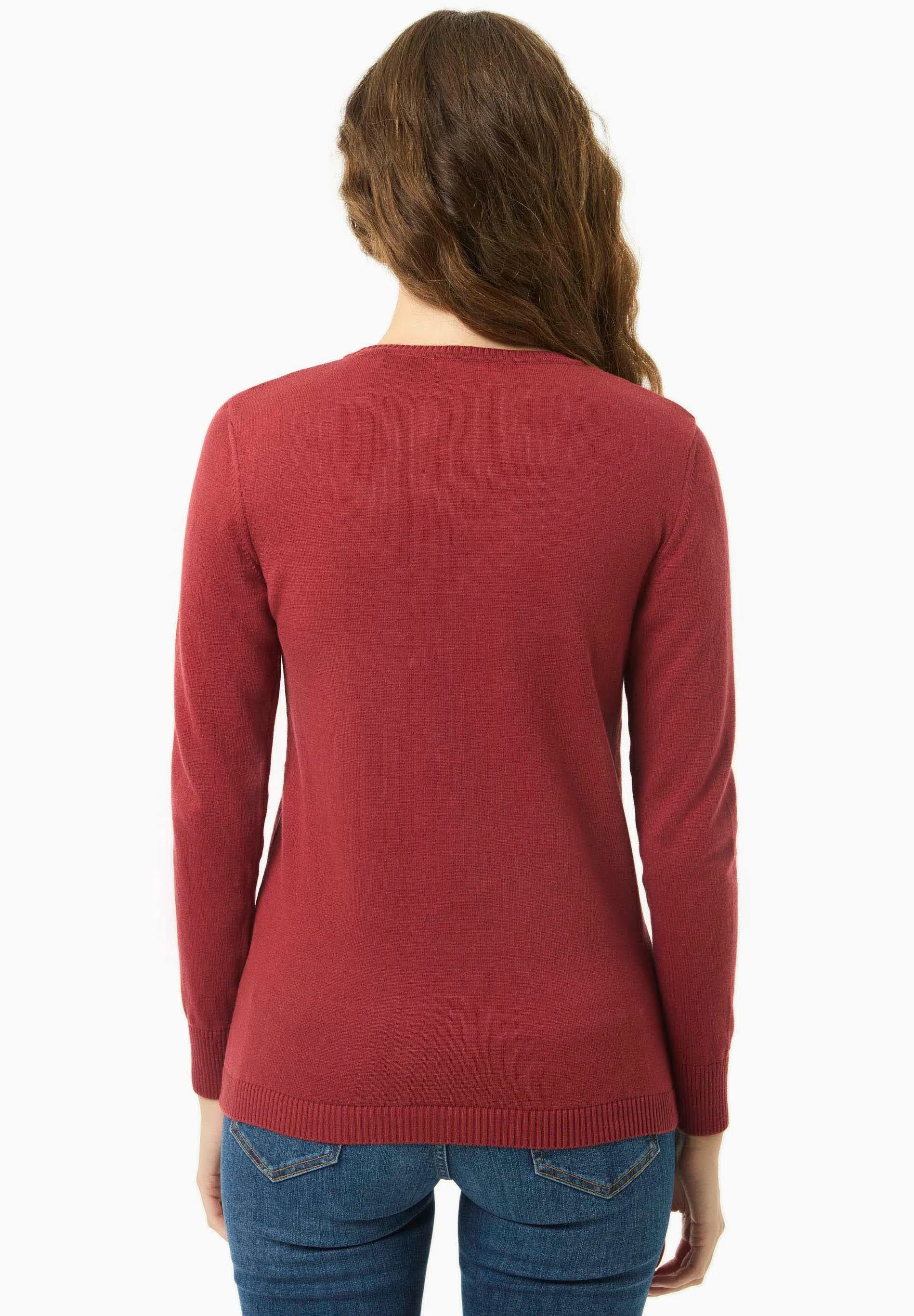 Women's Round Neck Organic Cotton Knit Merlot sold by Ivalo.com product image thumbnail 2