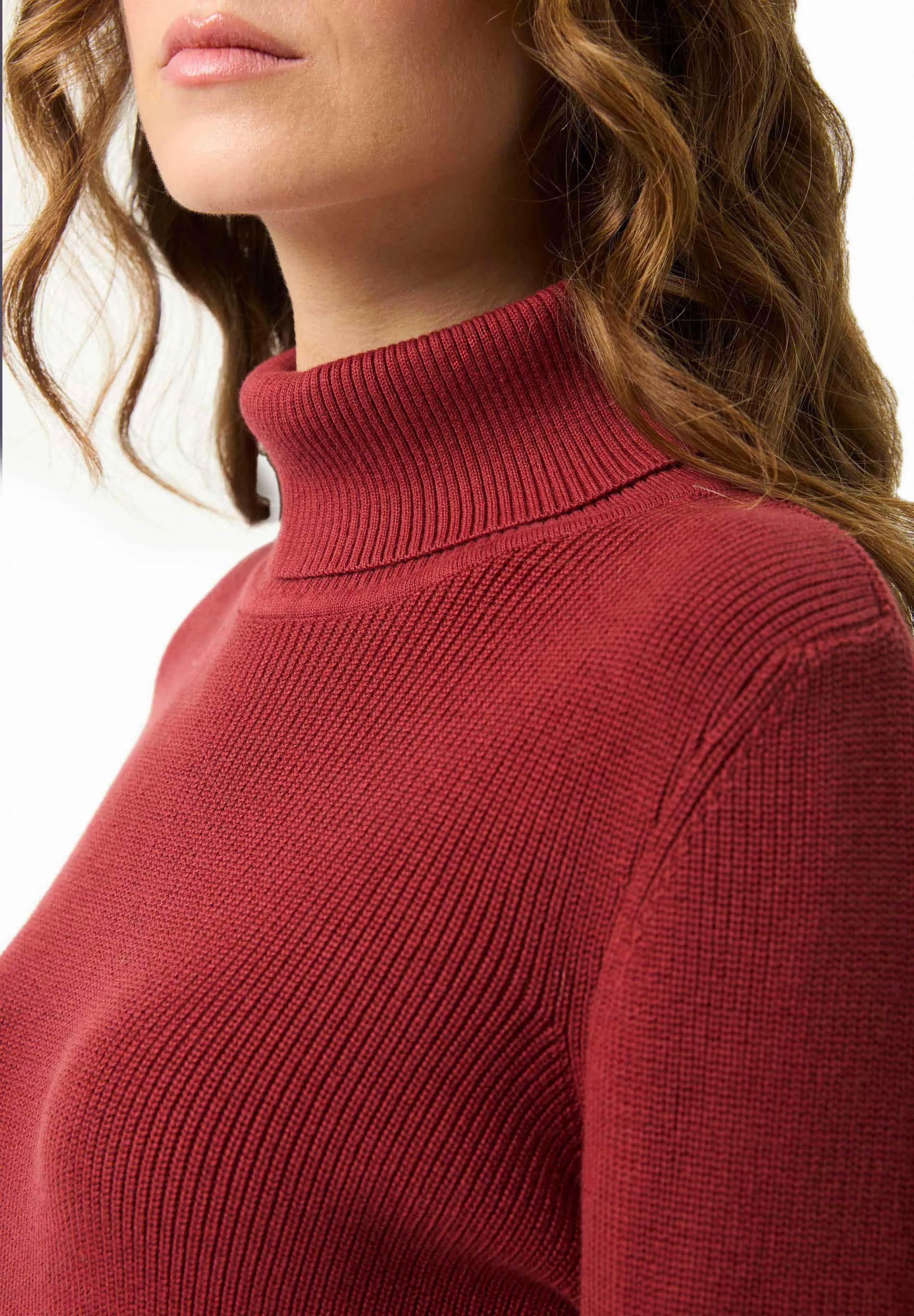 Women's Organic Cotton Turtleneck Knit Merlot sold by Ivalo.com product image thumbnail 5