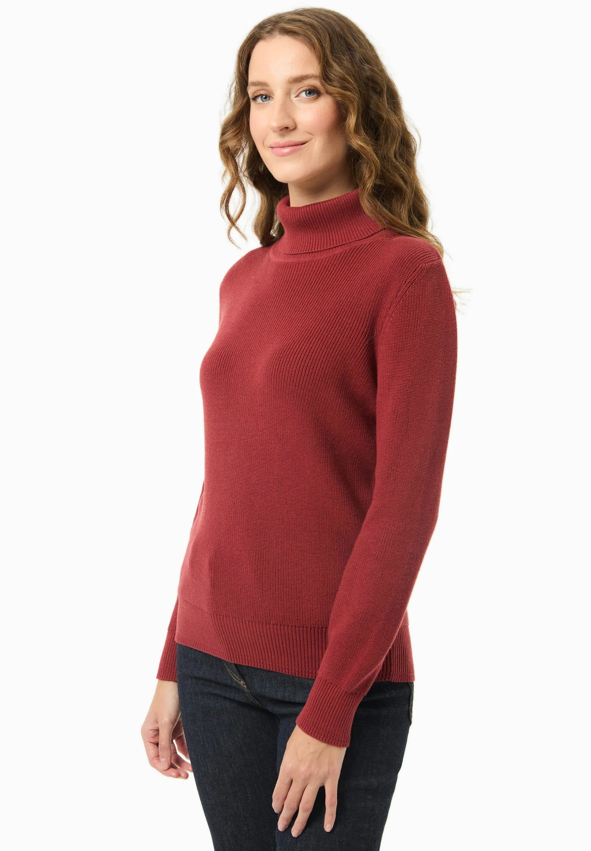 Women's Organic Cotton Turtleneck Knit Merlot sold by Ivalo.com product image thumbnail 4