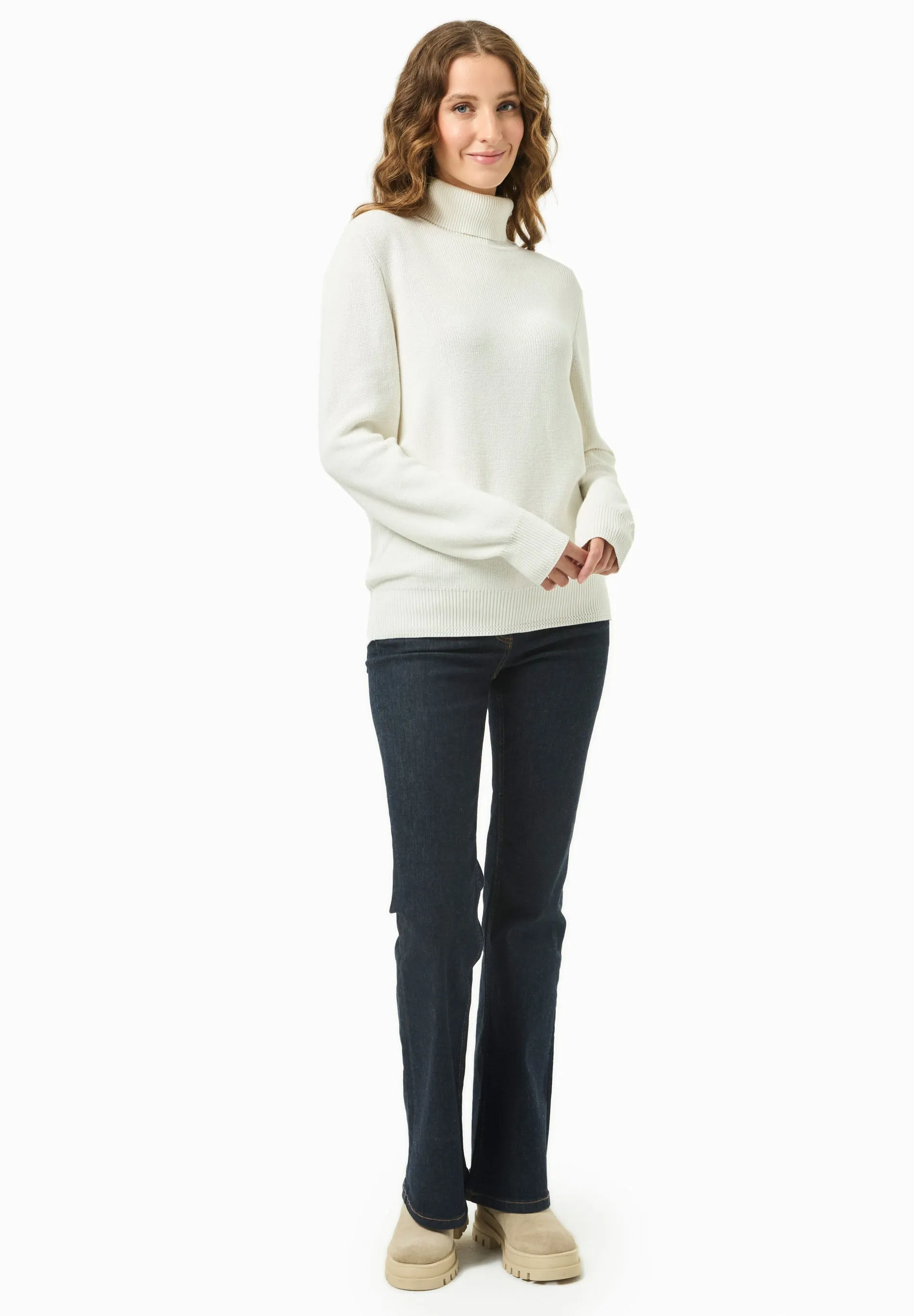 Women's Organic Cotton Turtleneck Knit Off White sold by Ivalo.com product image thumbnail 3