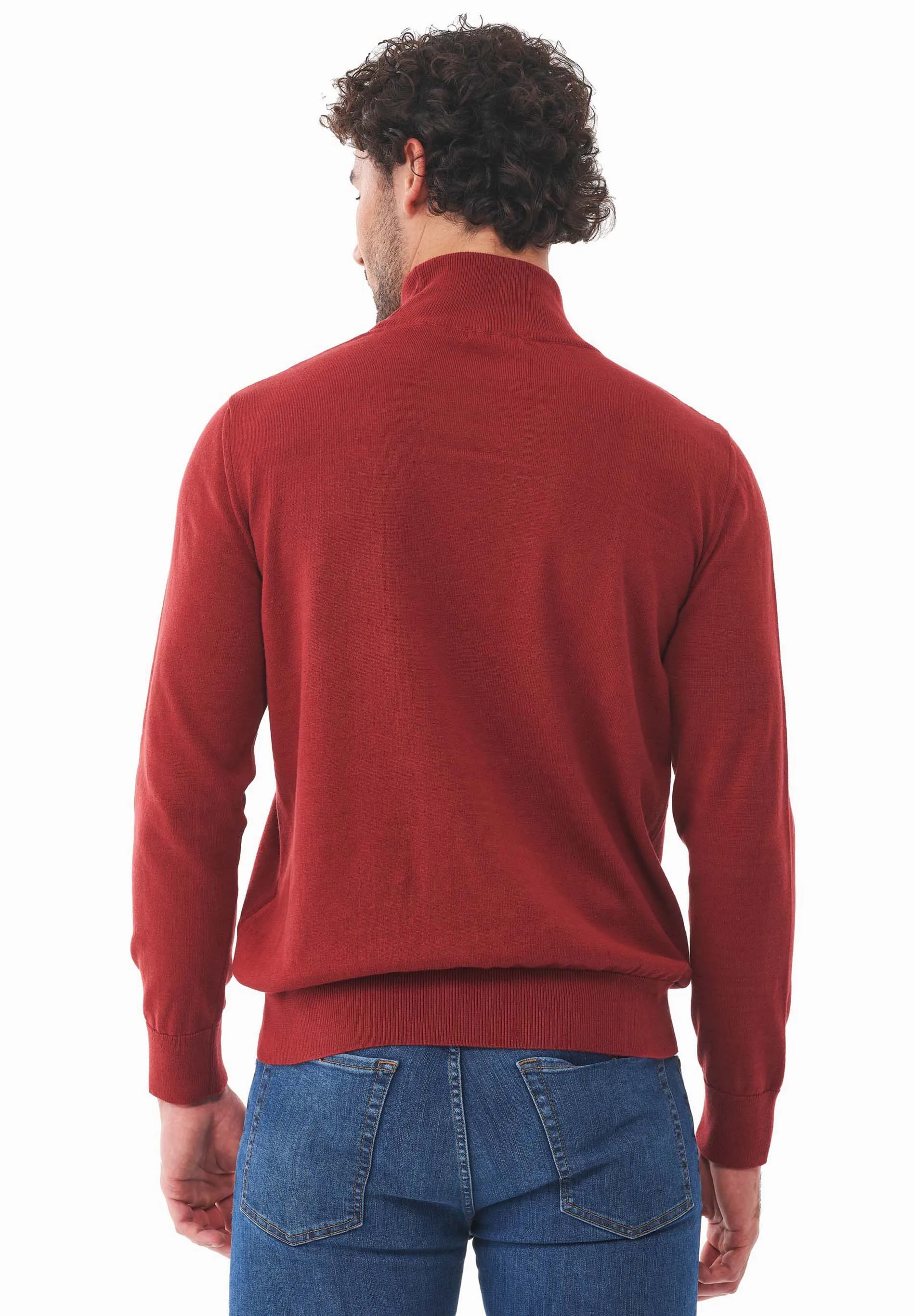 Men's Organic Cotton Turtleneck Sweater Merlot sold by Ivalo.com product image thumbnail 2