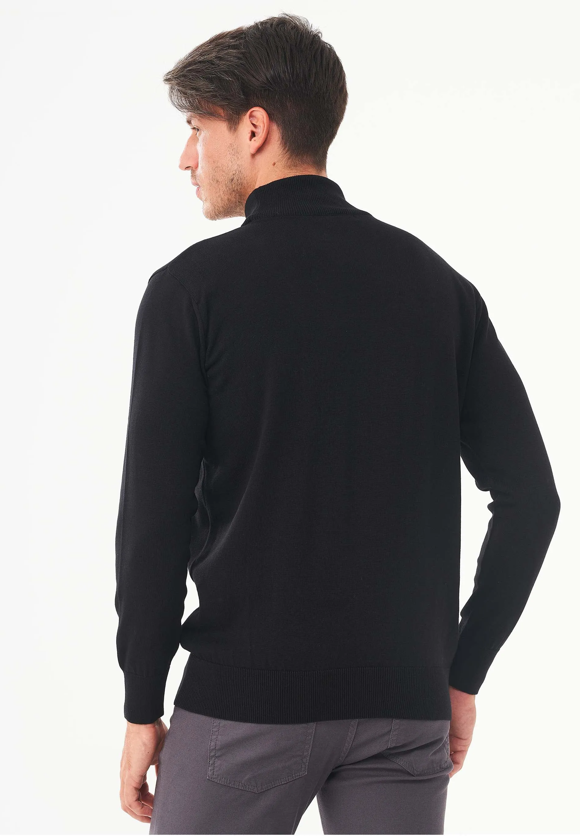 Men's Organic Cotton Turtleneck Sweater Black sold by Ivalo.com product image thumbnail 2