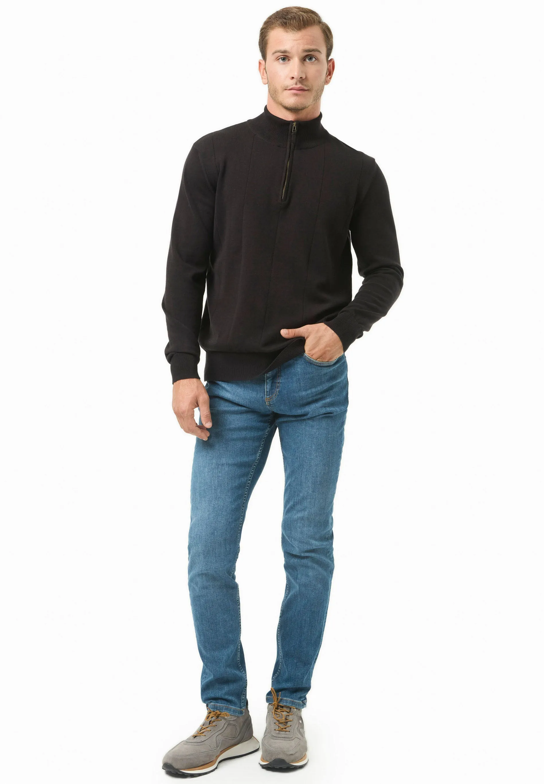 Men's Troyer Zip Sweater Black sold by Ivalo.com product image thumbnail 3