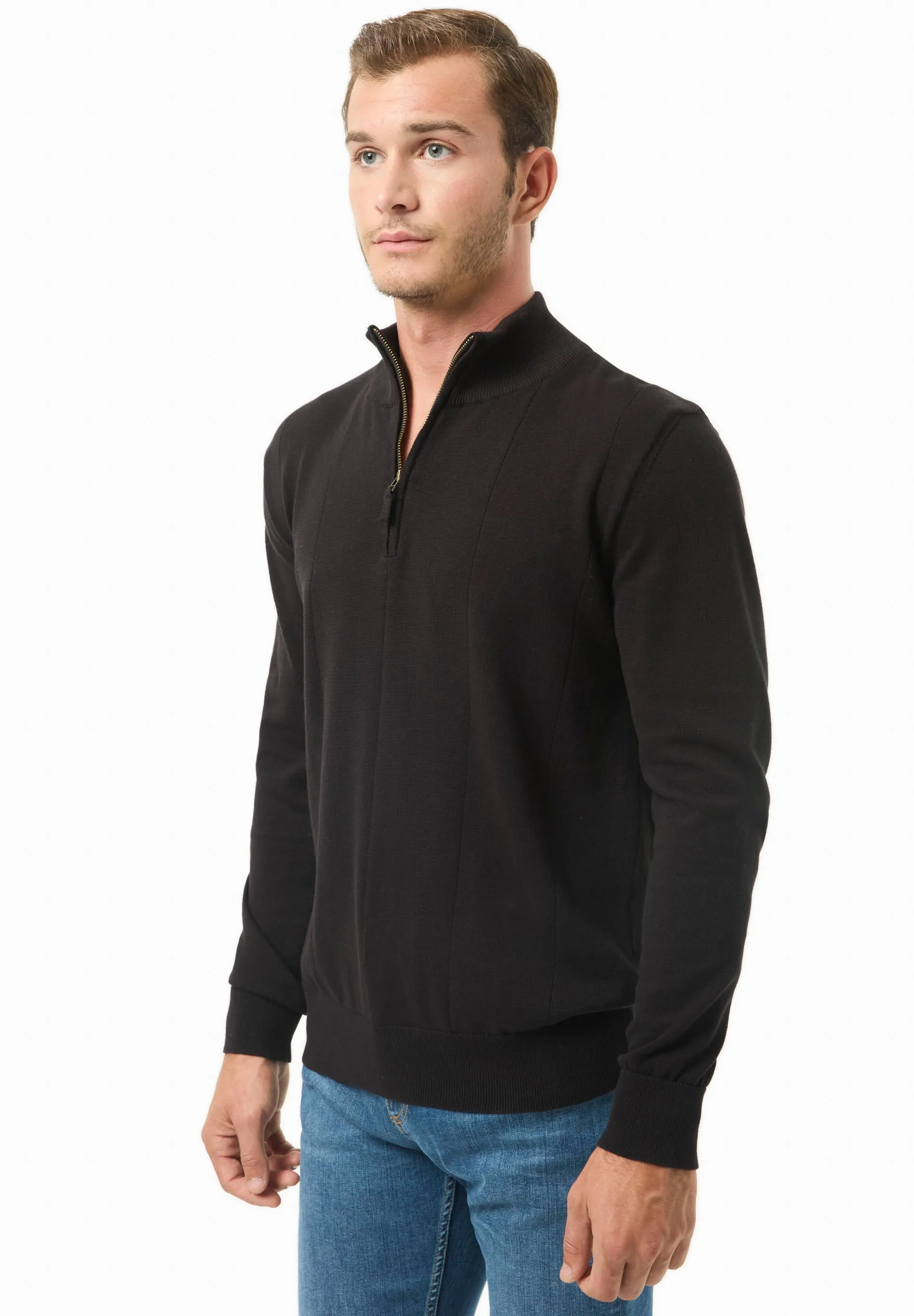 Men's Troyer Zip Sweater Black sold by Ivalo.com product image thumbnail 4