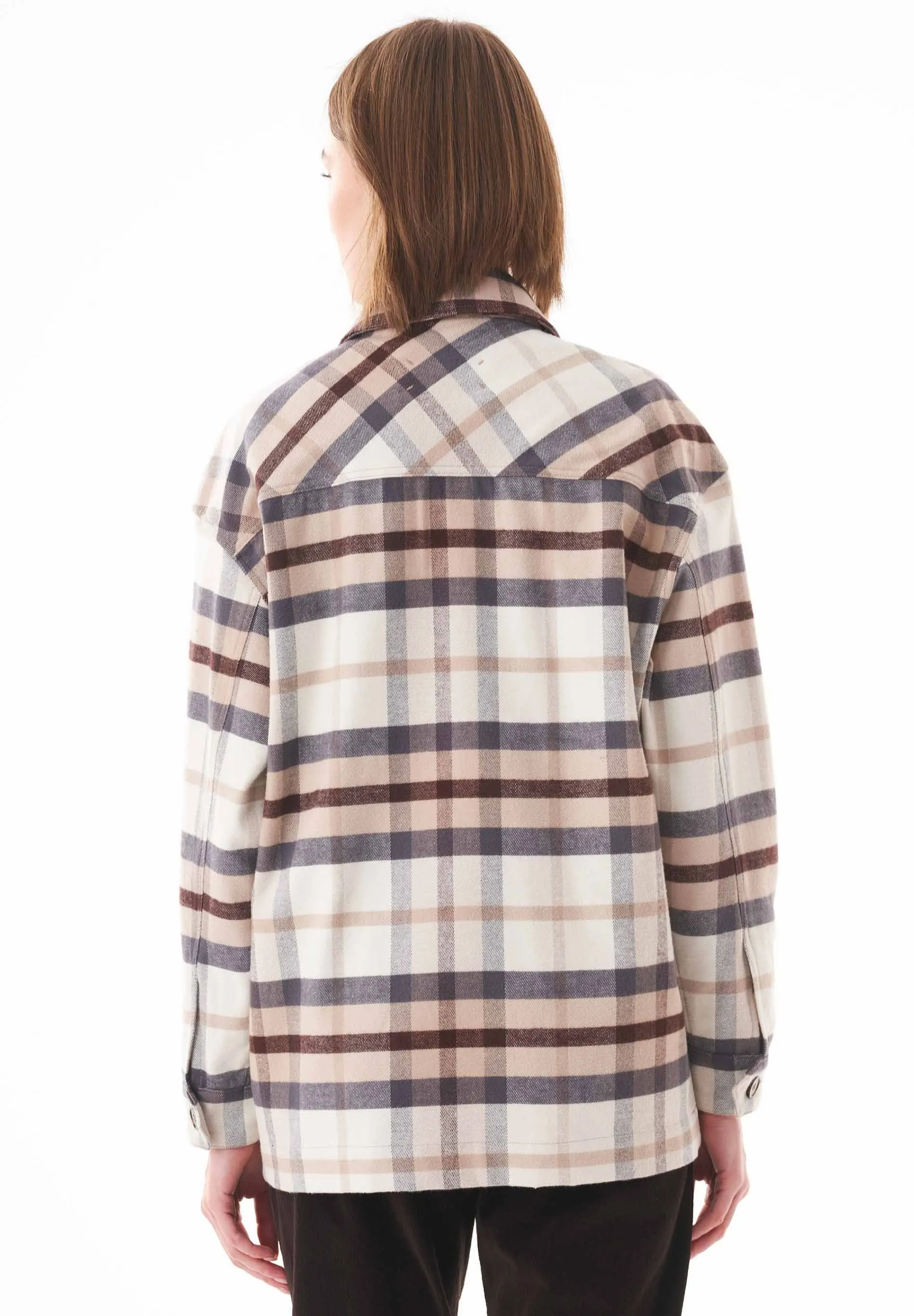 Women's Flannel Overshirt Plaid Multicolor sold by Ivalo.com product image thumbnail 2