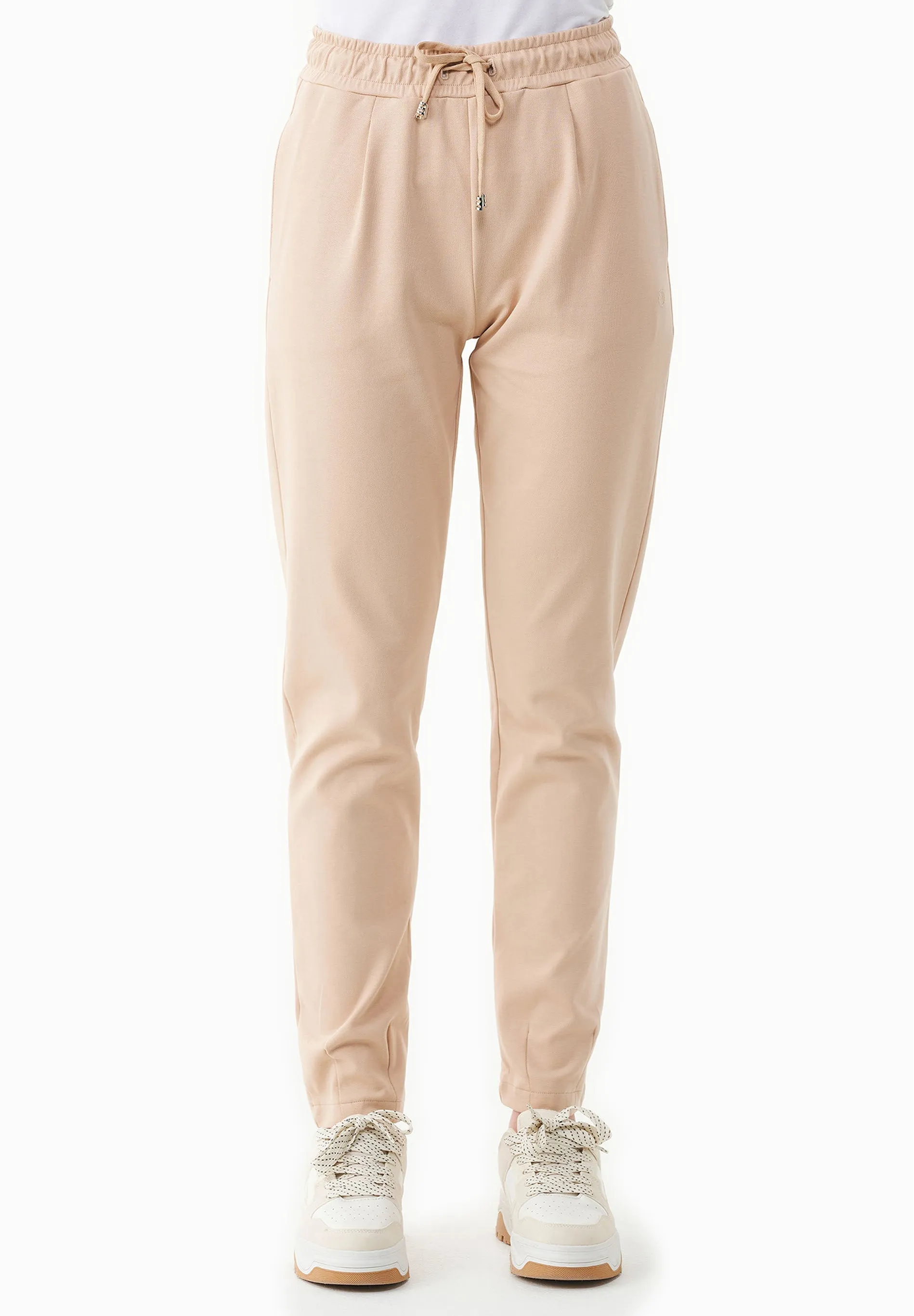 Women's Light Organic Cotton Interlock Sweatpants Soft Beige sold by Ivalo.com