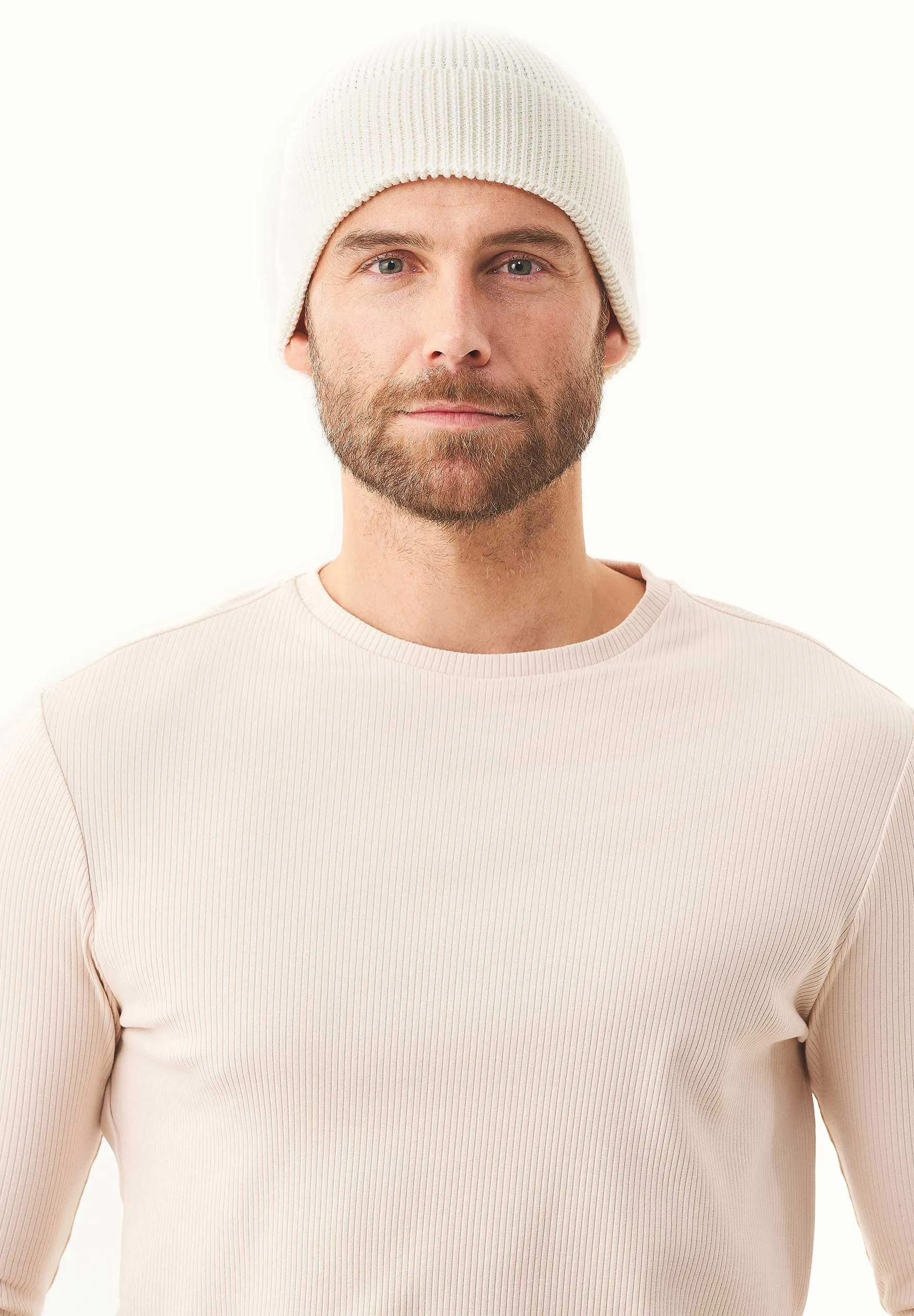 Knitted Organic Cotton Beanie Off White sold by Ivalo.com product image thumbnail 2