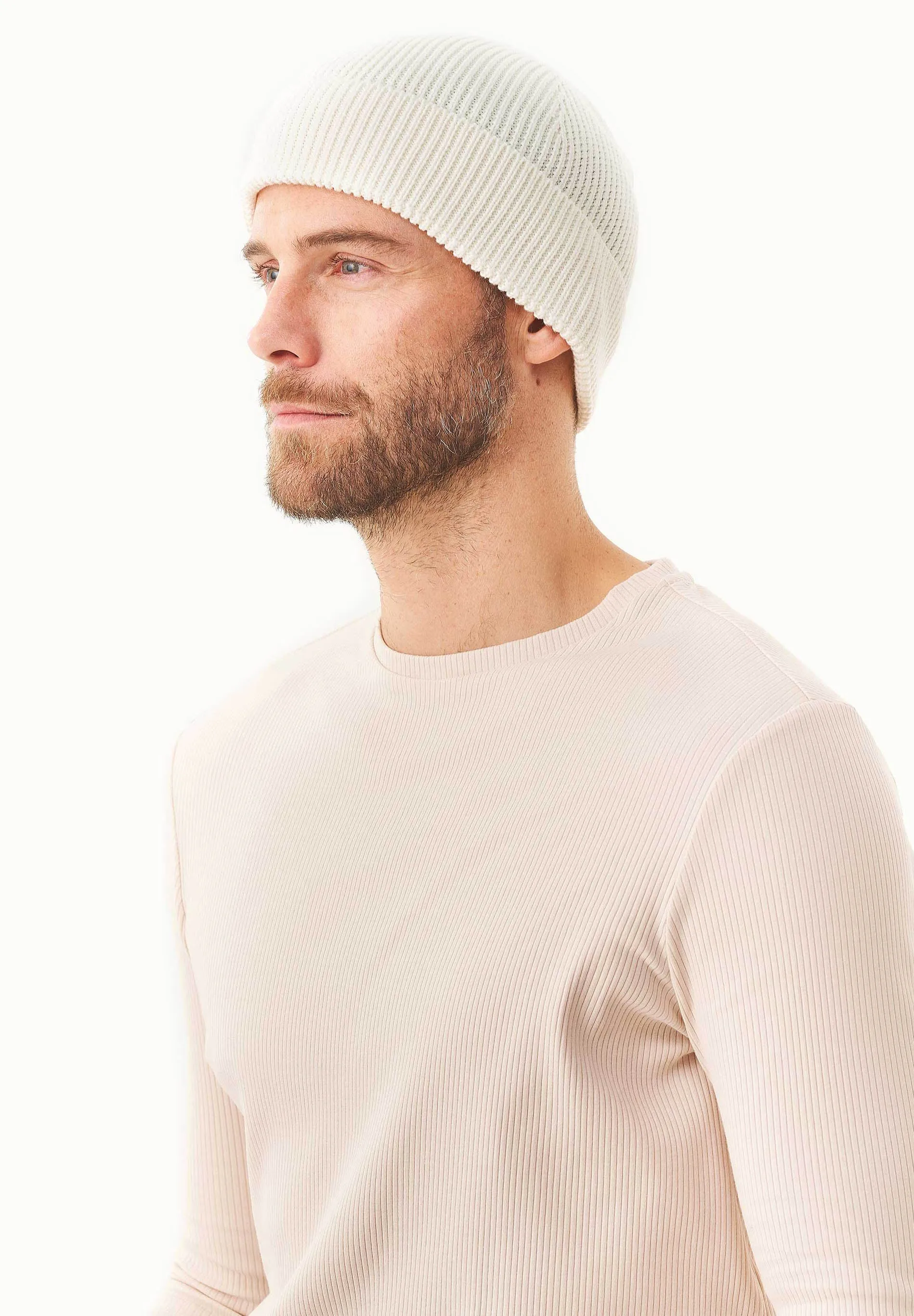 Knitted Organic Cotton Beanie Off White sold by Ivalo.com product image thumbnail 3