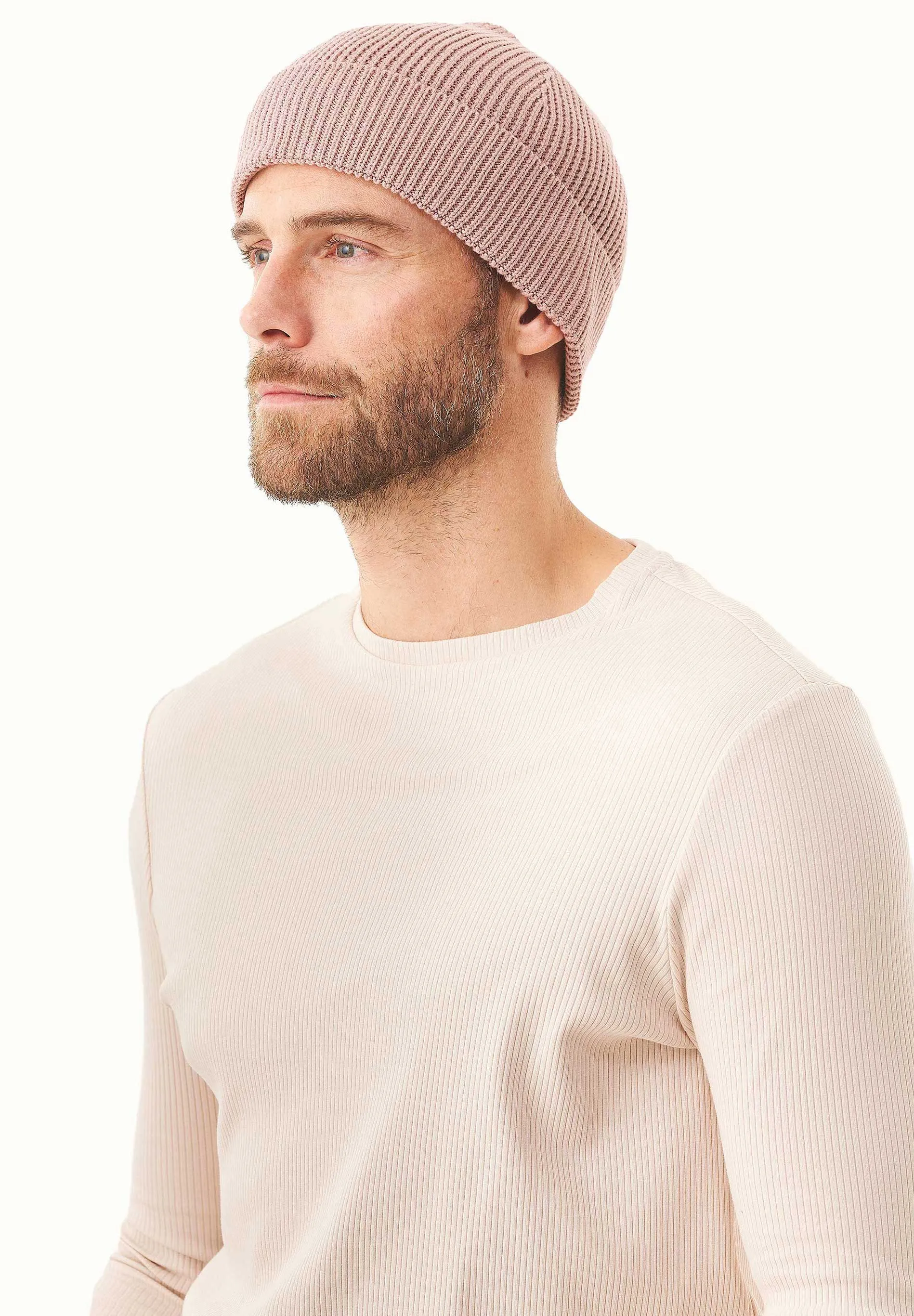 Knitted Organic Cotton Beanie Misty Rose sold by Ivalo.com product image thumbnail 2