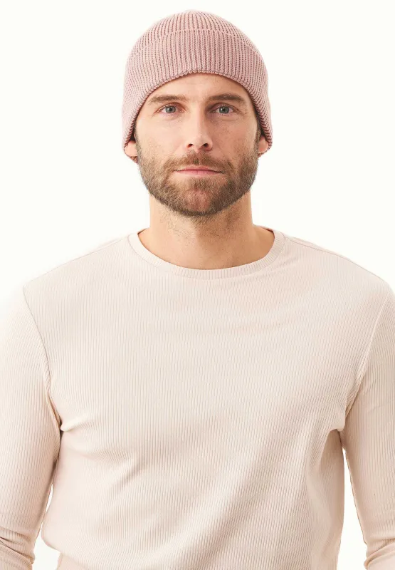 Knitted Organic Cotton Beanie Misty Rose sold by Ivalo.com