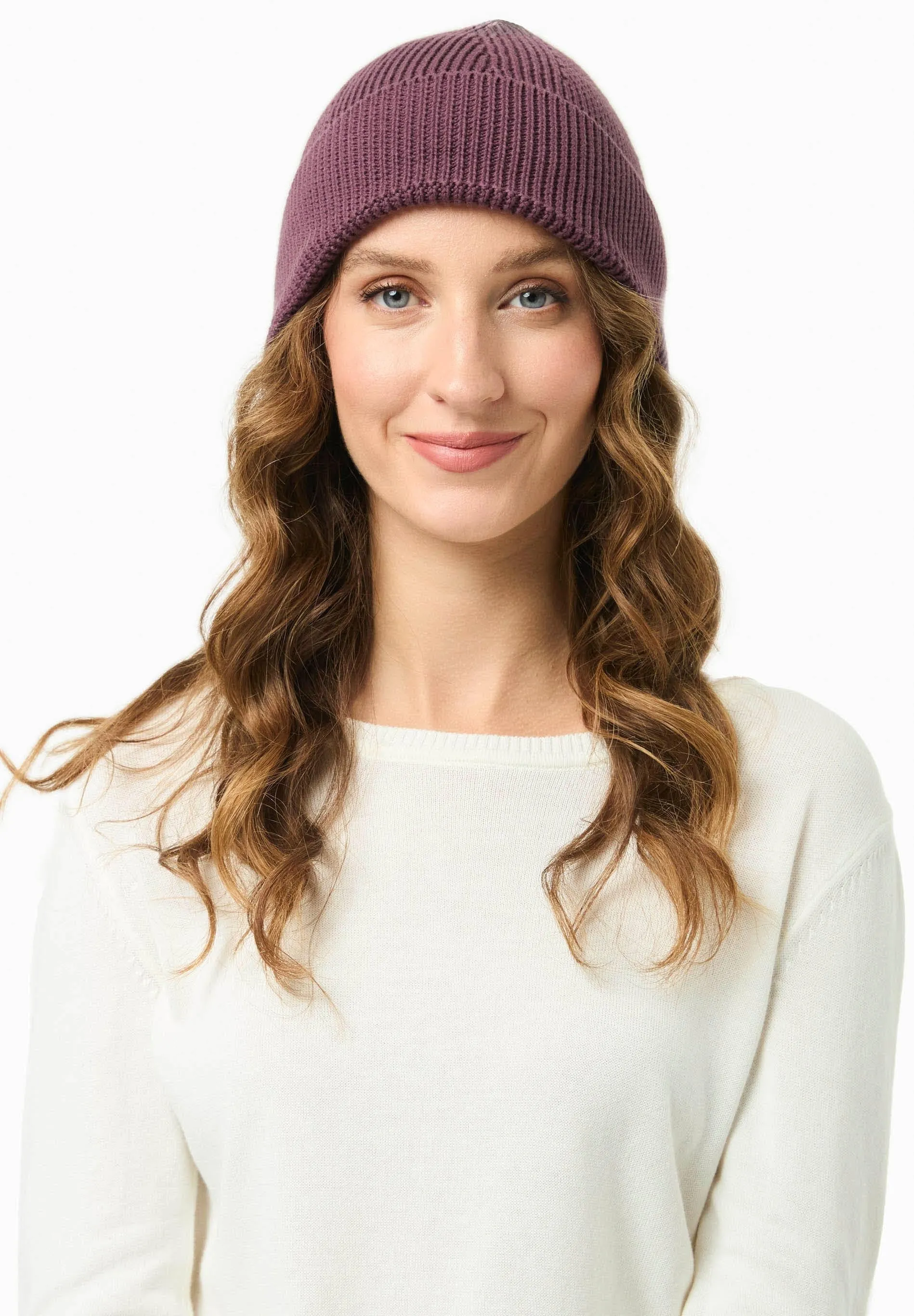 Knitted Organic Cotton Beanie Dark Fig sold by Ivalo.com product image thumbnail 3