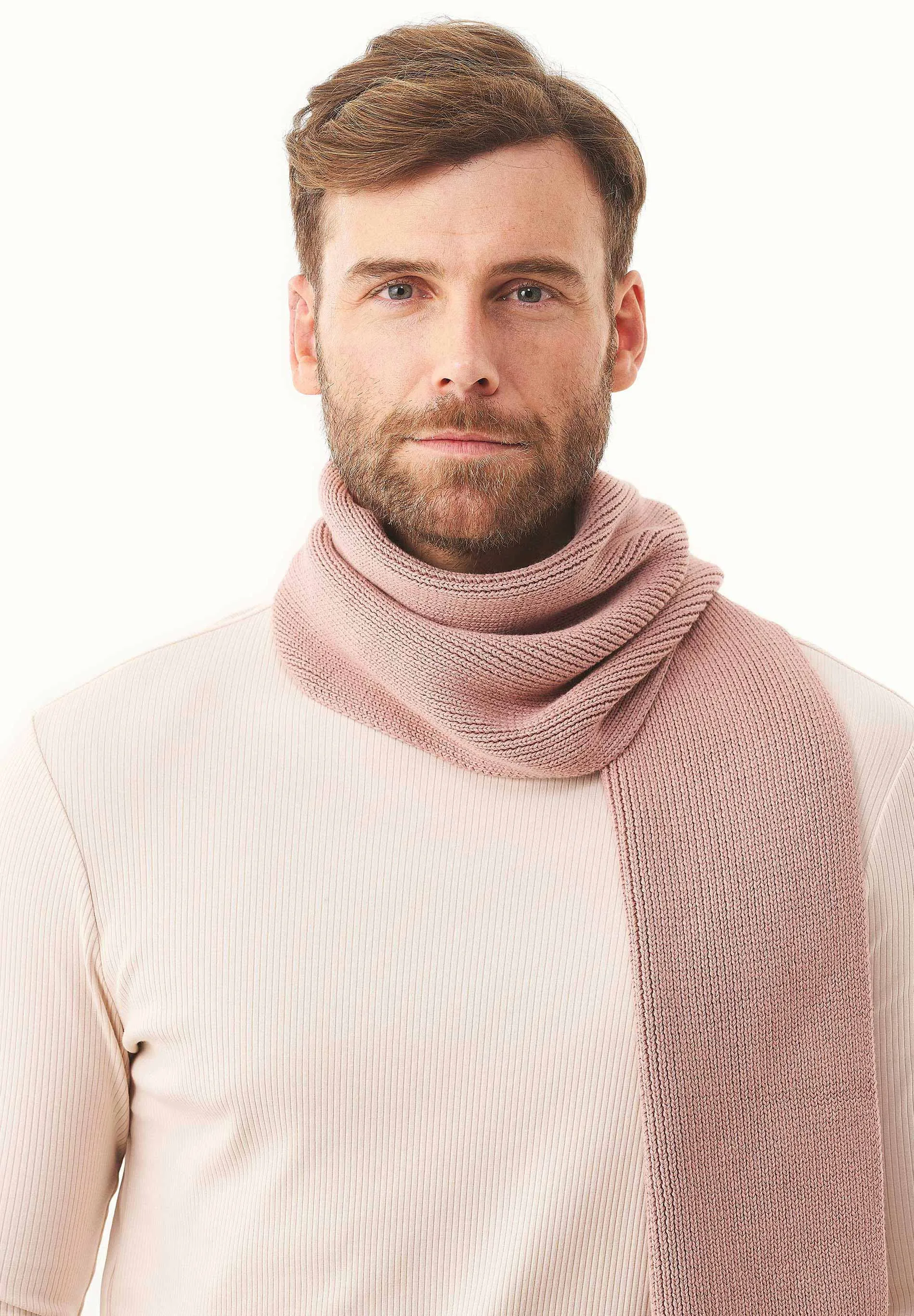 Knitted Organic Cotton Scarf Misty Rose sold by Ivalo.com product image thumbnail 3