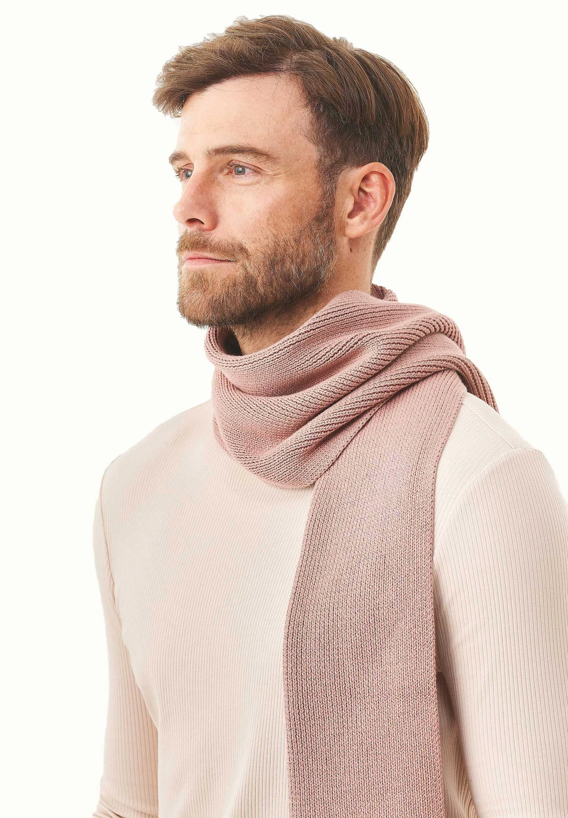 Knitted Organic Cotton Scarf Misty Rose sold by Ivalo.com product image thumbnail 5