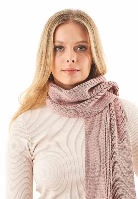 Knitted Organic Cotton Scarf Misty Rose sold by Ivalo.com
