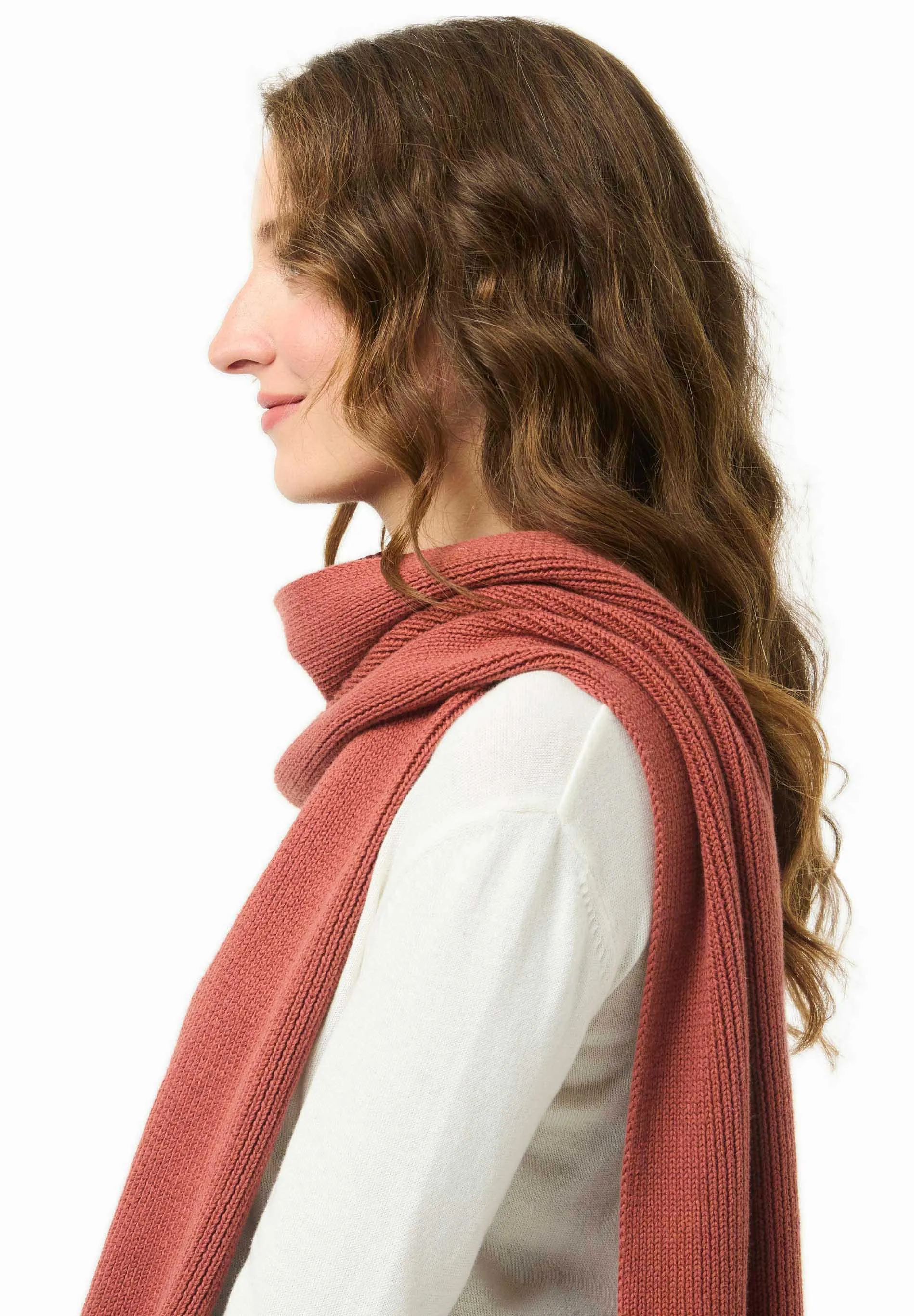 Knitted Organic Cotton Scarf Cinnamon sold by Ivalo.com product image thumbnail 5
