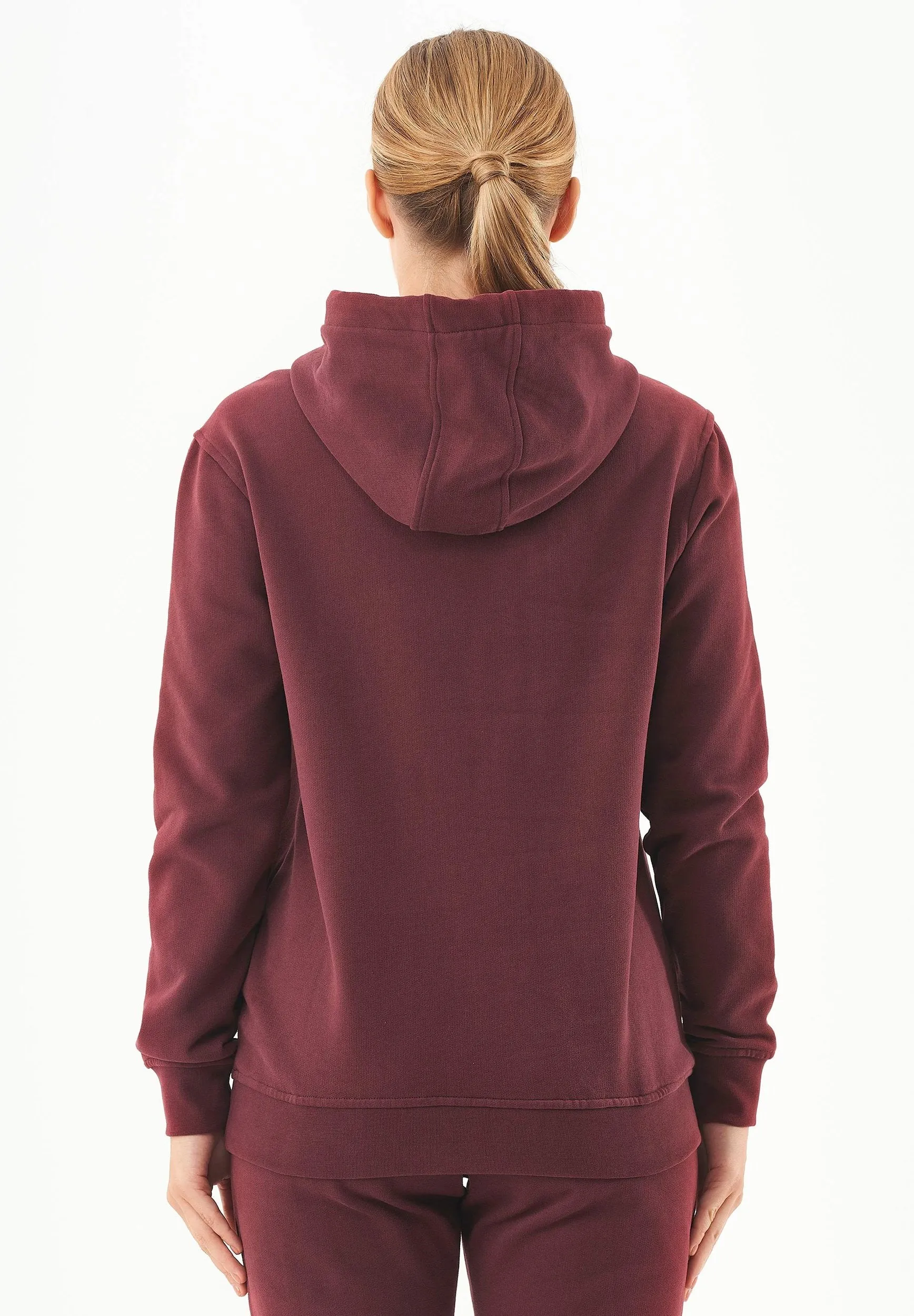 Women's Basic Soft Touch Organic Cotton Hoodie Bordeaux sold by Ivalo.com product image thumbnail 2