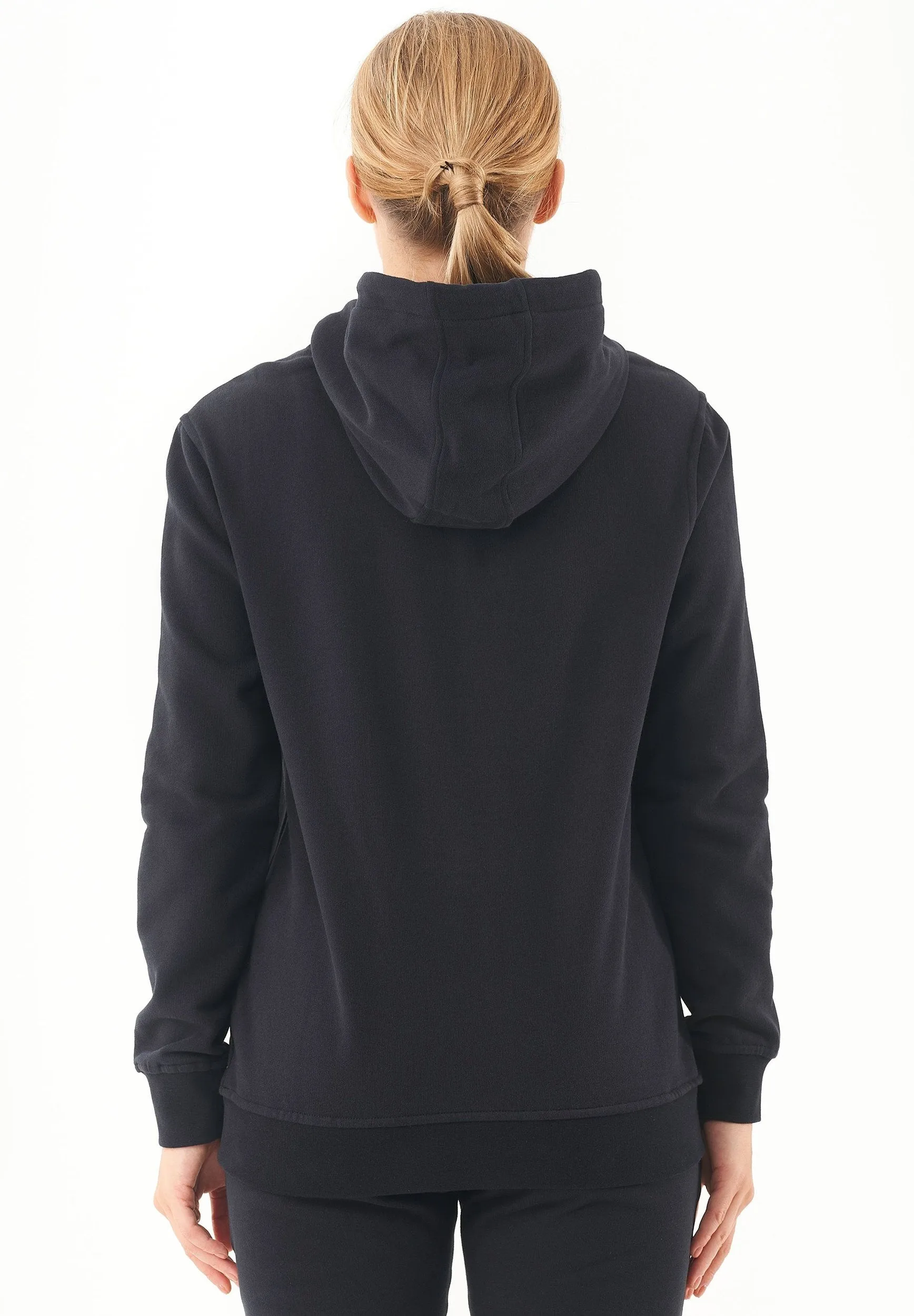 Women's Basic Soft Touch Organic Cotton Hoodie Black sold by Ivalo.com product image thumbnail 2