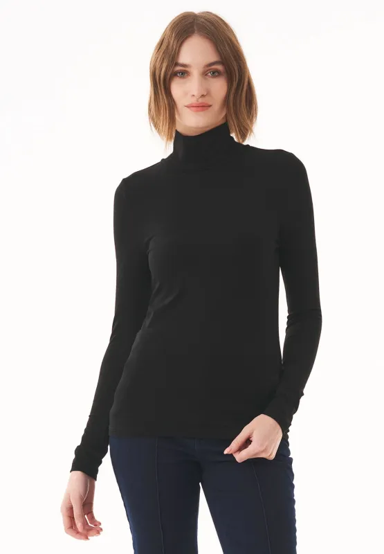 Women's Turtleneck Long-Sleeve Top Black sold by Ivalo.com