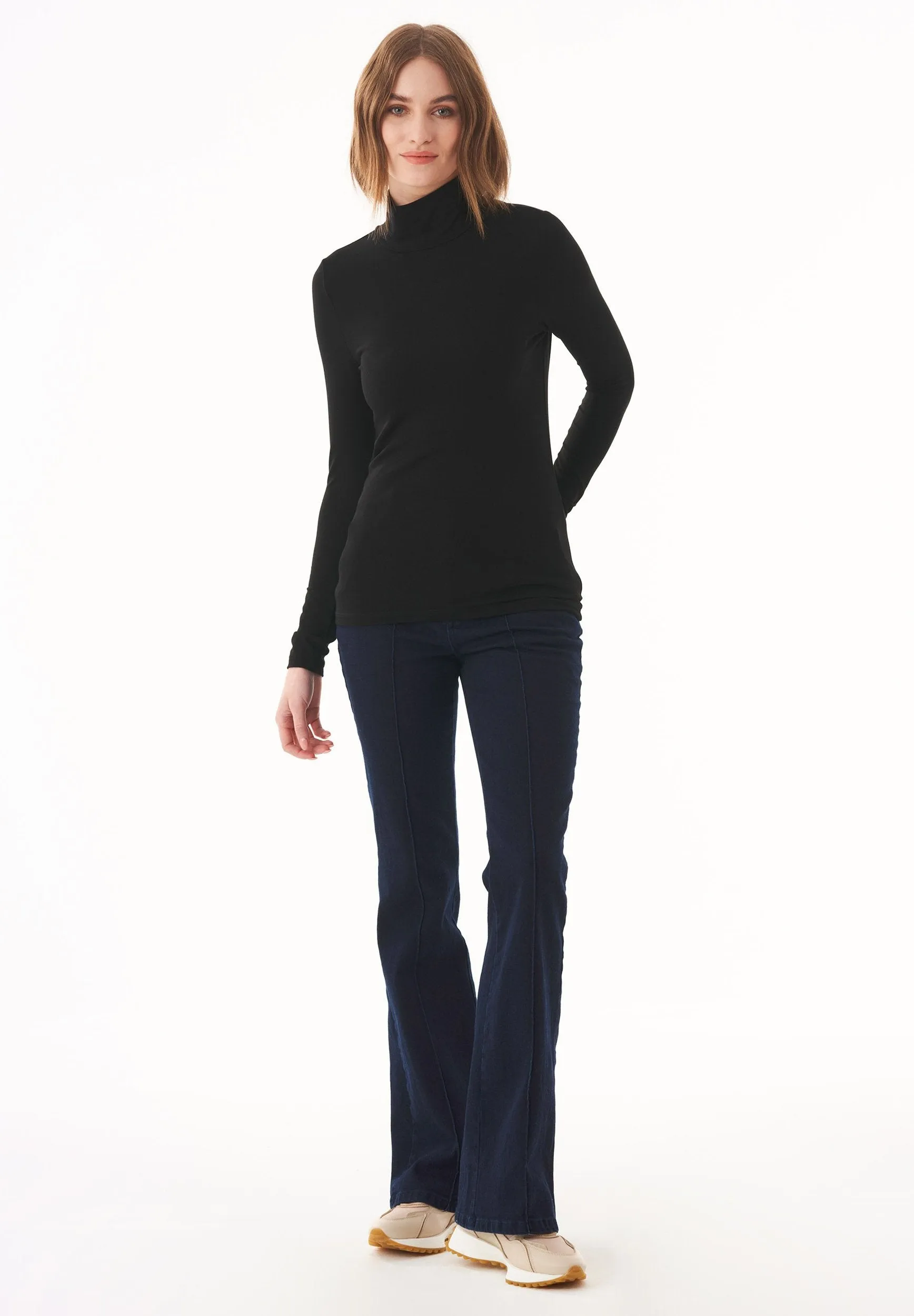 Women's Turtleneck Long-Sleeve Top Black sold by Ivalo.com product image thumbnail 3