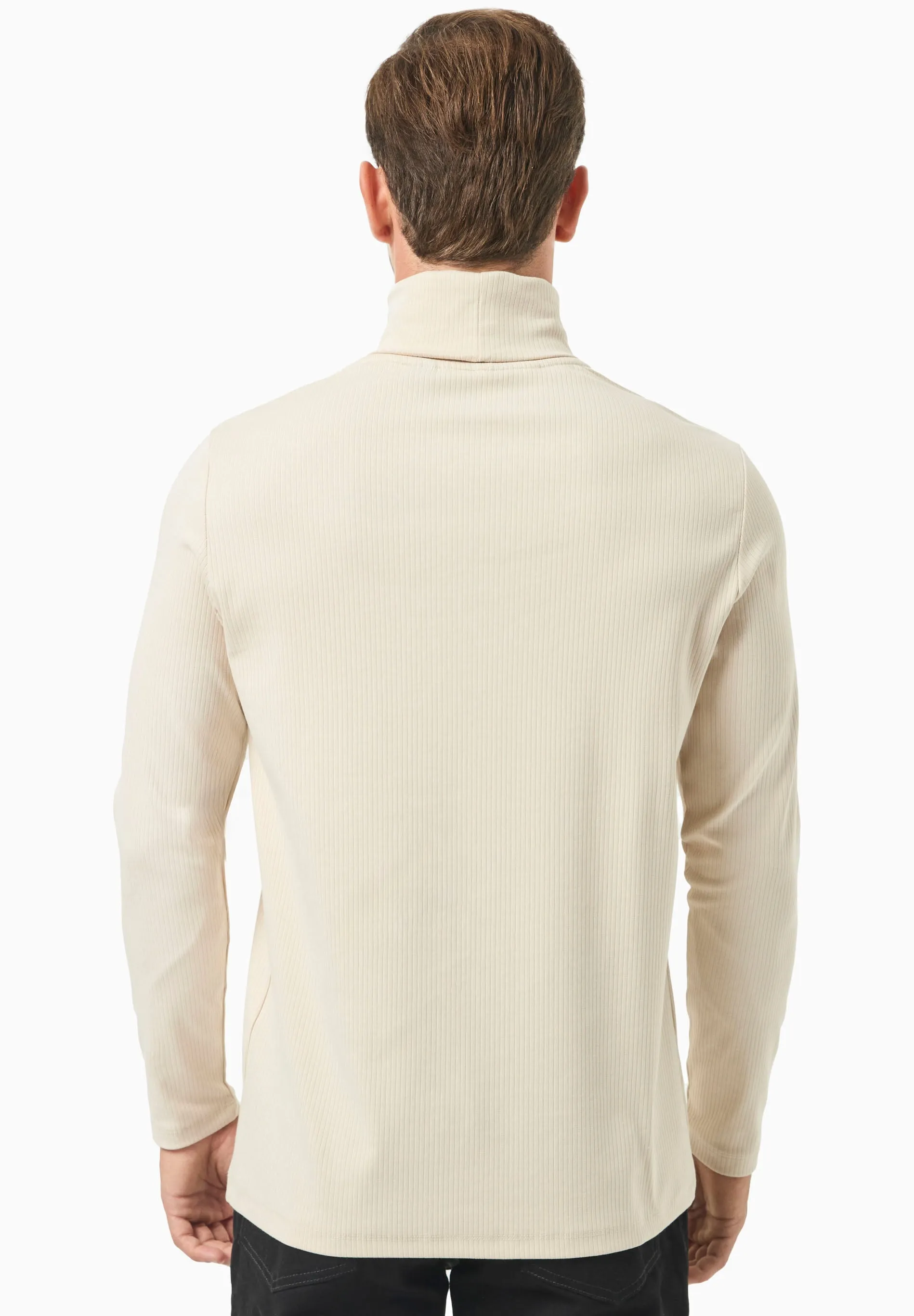 Men's Organic Cotton Turtleneck Shirt Stone sold by Ivalo.com product image thumbnail 2