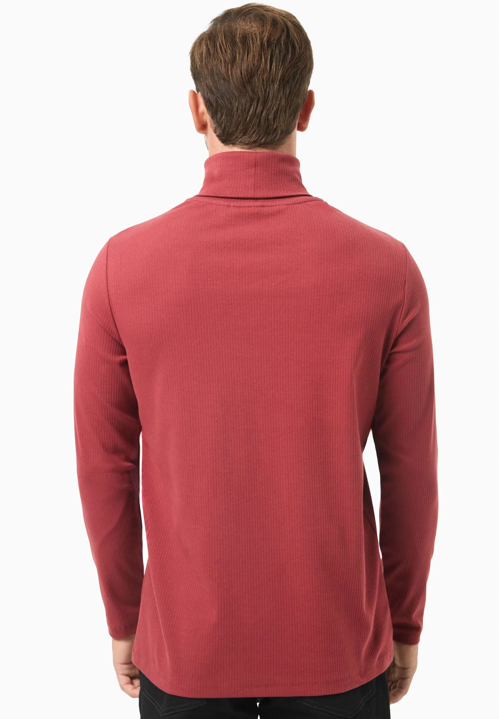 Men's Organic Cotton Turtleneck Shirt Merlot sold by Ivalo.com product image thumbnail 2