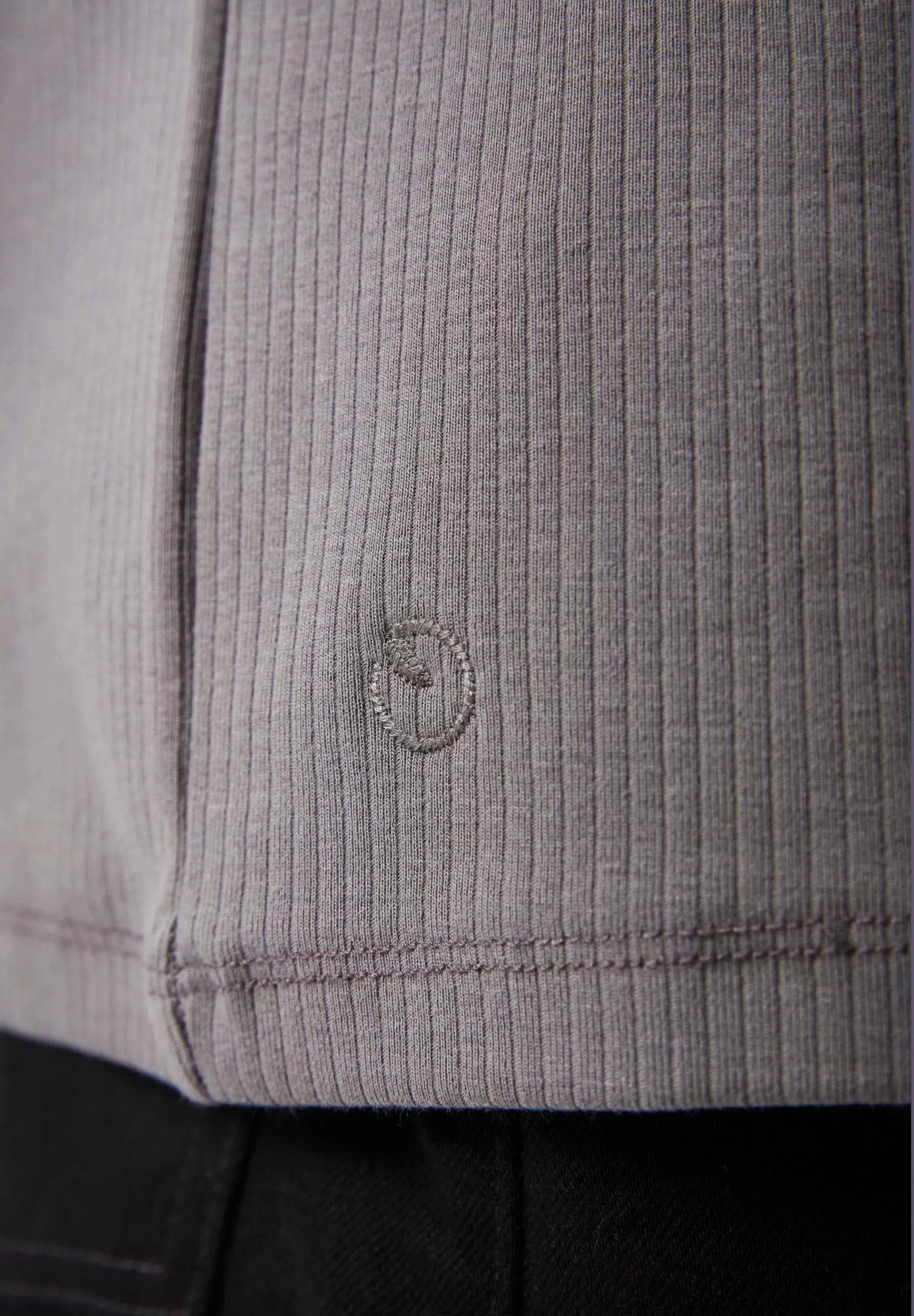 Men's Organic Cotton Turtleneck Shirt Asphalt sold by Ivalo.com product image thumbnail 5