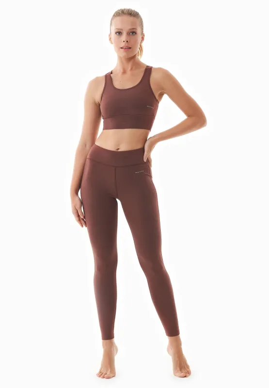 Lenna High Waist Organic Cotton Leggings Coffee Brown sold by Ivalo.com