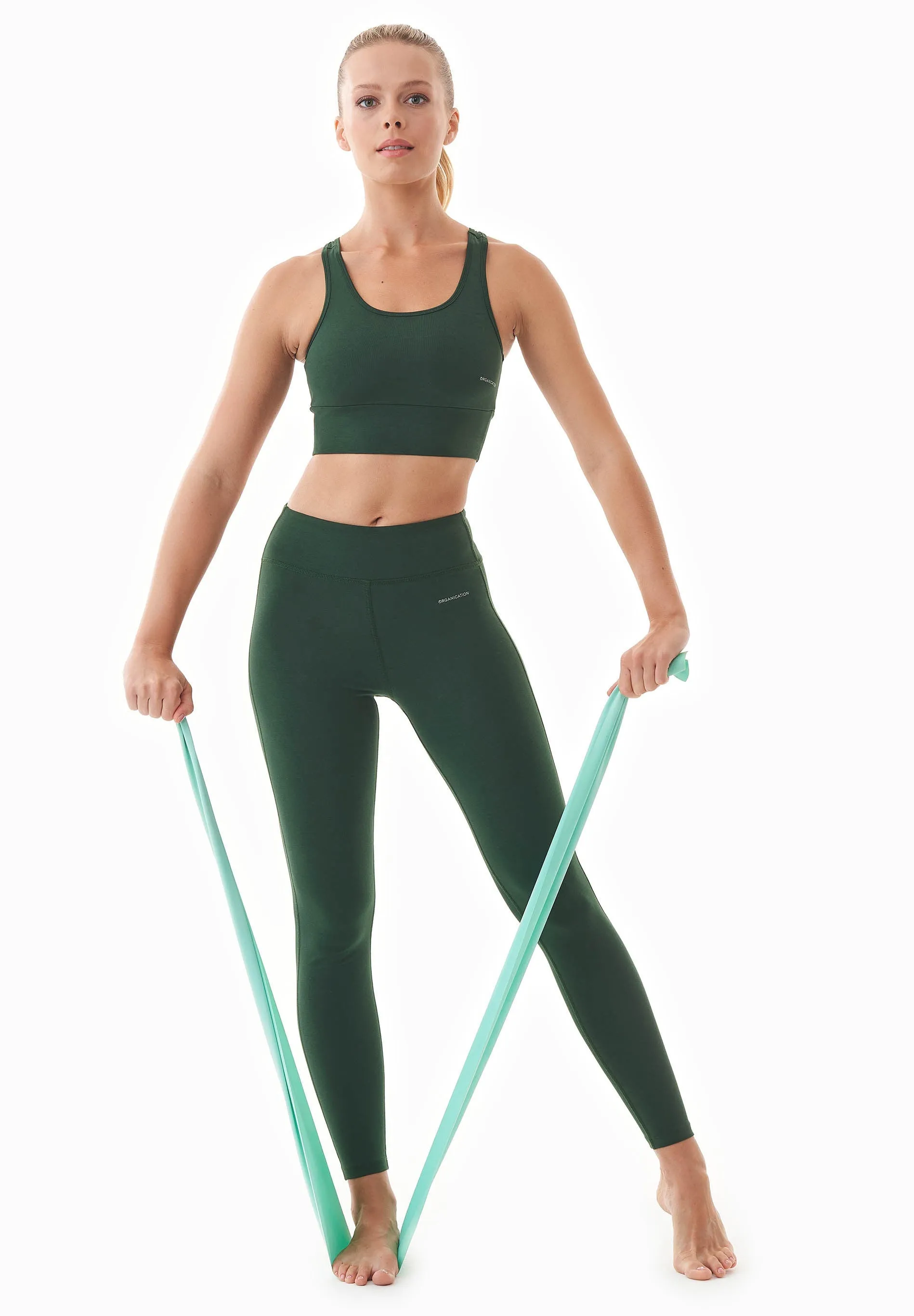 Lenna High Waist Organic Cotton Leggings Amazonas Green sold by Ivalo.com product image thumbnail 3