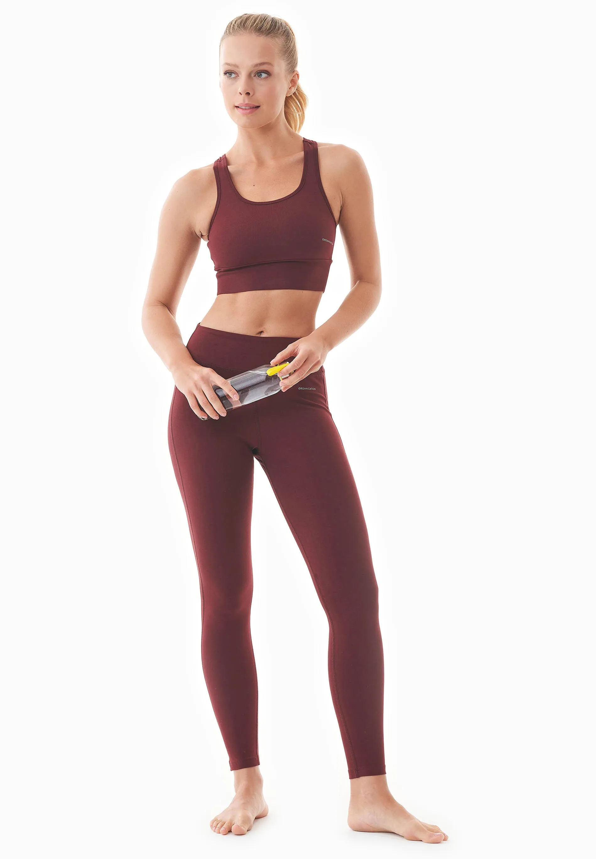 Lenna High Waist Organic Cotton Leggings Bordeaux sold by Ivalo.com product image thumbnail 4