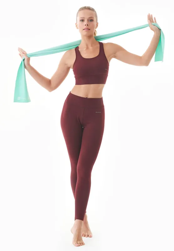Lenna High Waist Organic Cotton Leggings Bordeaux sold by Ivalo.com