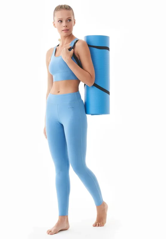 Lenna High Waist Organic Cotton Leggings Blue Fog sold by Ivalo.com