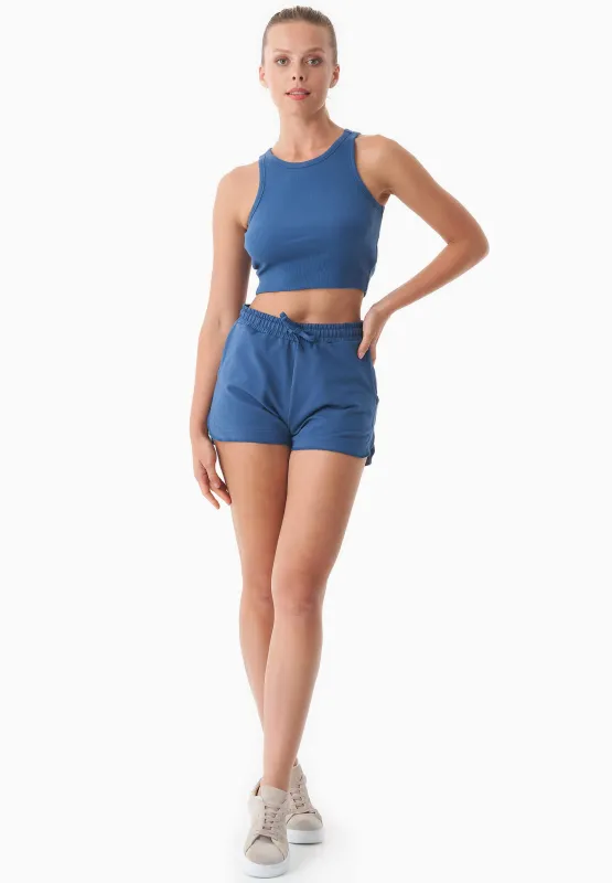 Sanndra Light Organic Cotton Sweatshorts Light Navy sold by Ivalo.com