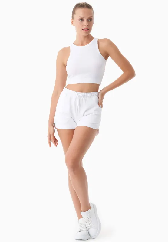 Sanndra Light Organic Cotton Sweatshorts White sold by Ivalo.com