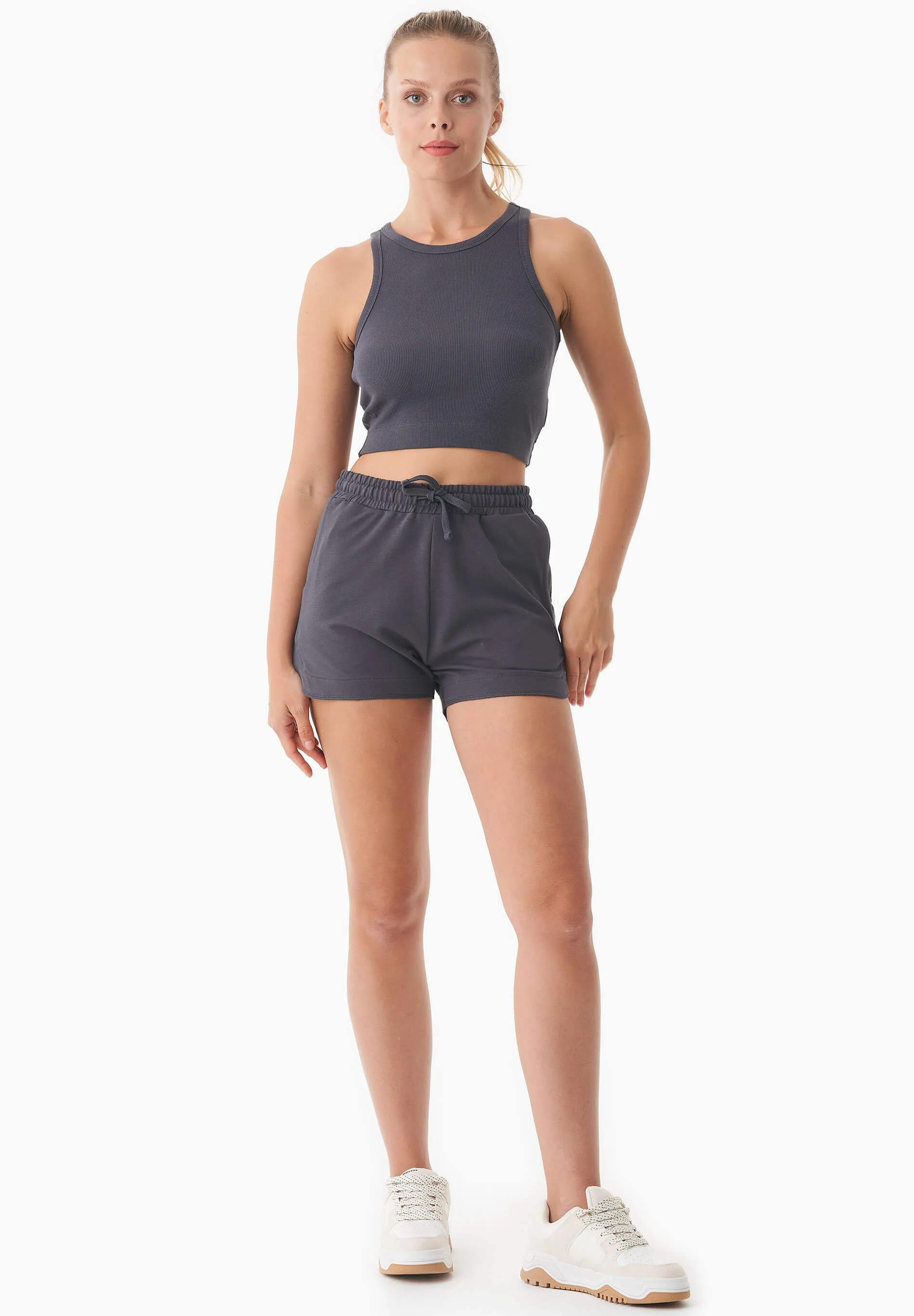 Sanndra Light Organic Cotton Sweatshorts Shadow sold by Ivalo.com