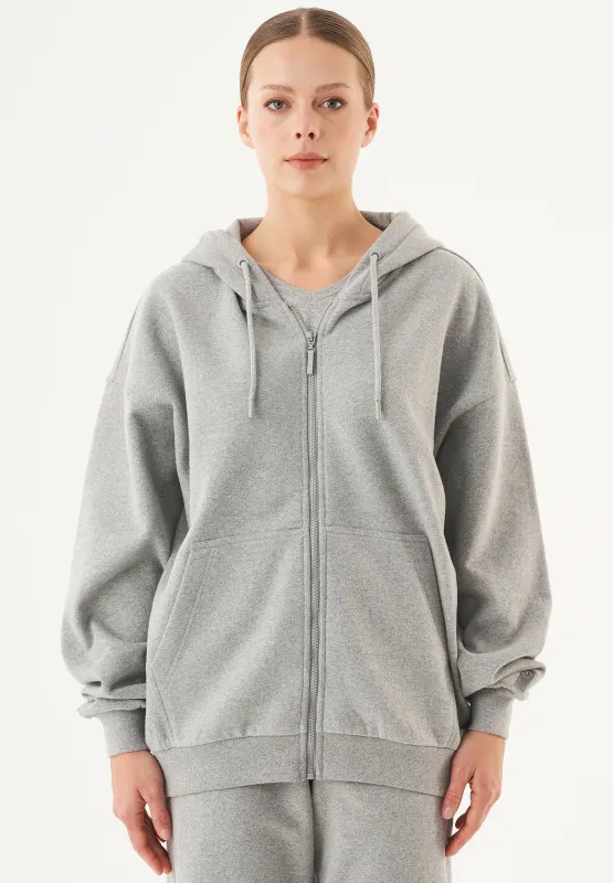 Jale Soft Touch Organic Cotton Sweat Jacket Grey Melange sold by Ivalo.com