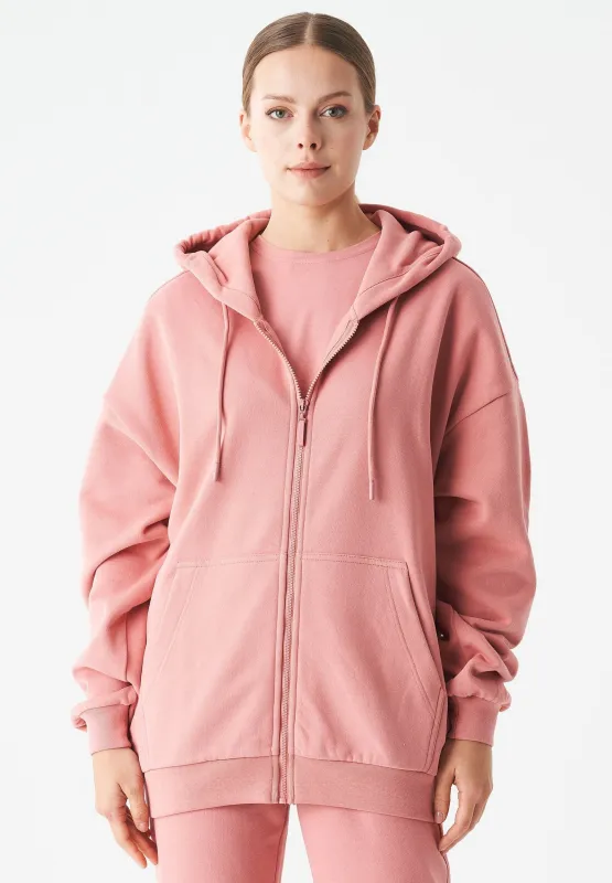 Jale Soft Touch Organic Cotton Sweat Jacket Blush sold by Ivalo.com