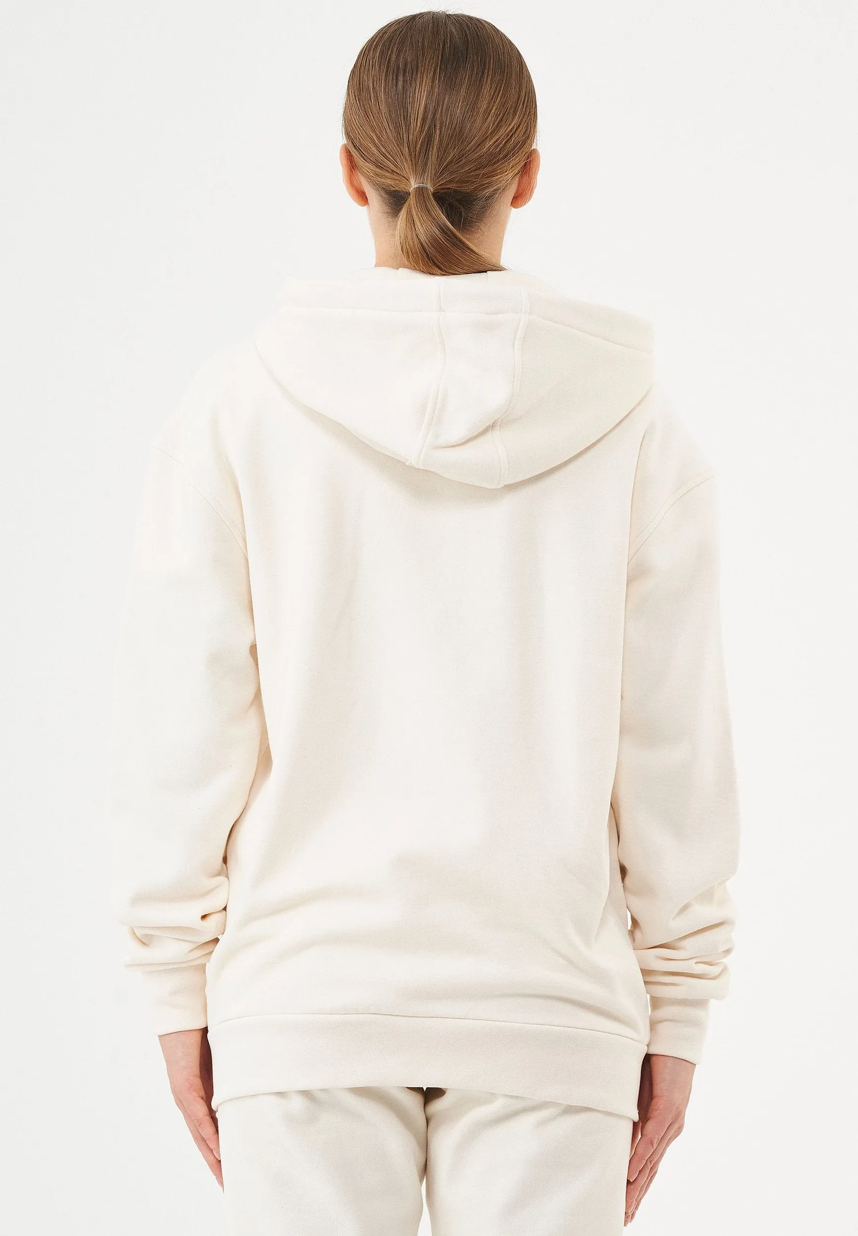 Junda Unisex Soft Touch Organic Cotton Sweat Jacket Off White sold by Ivalo.com product image thumbnail 2