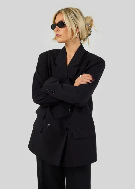 Jagger Double-Breasted Blazer Black sold by Ivalo.com