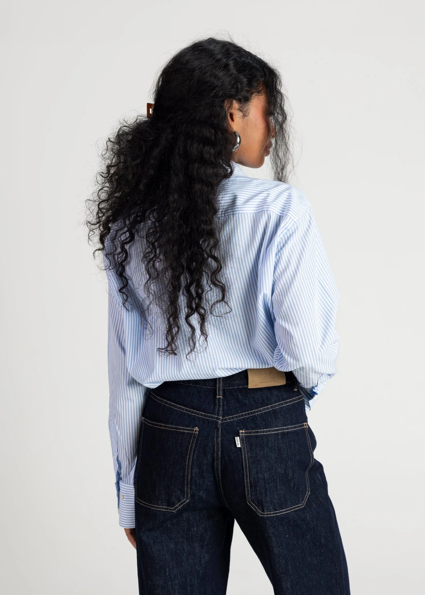 The Boyfriend Oversized Shirt Blue & White Stripes sold by Ivalo.com product image thumbnail 3