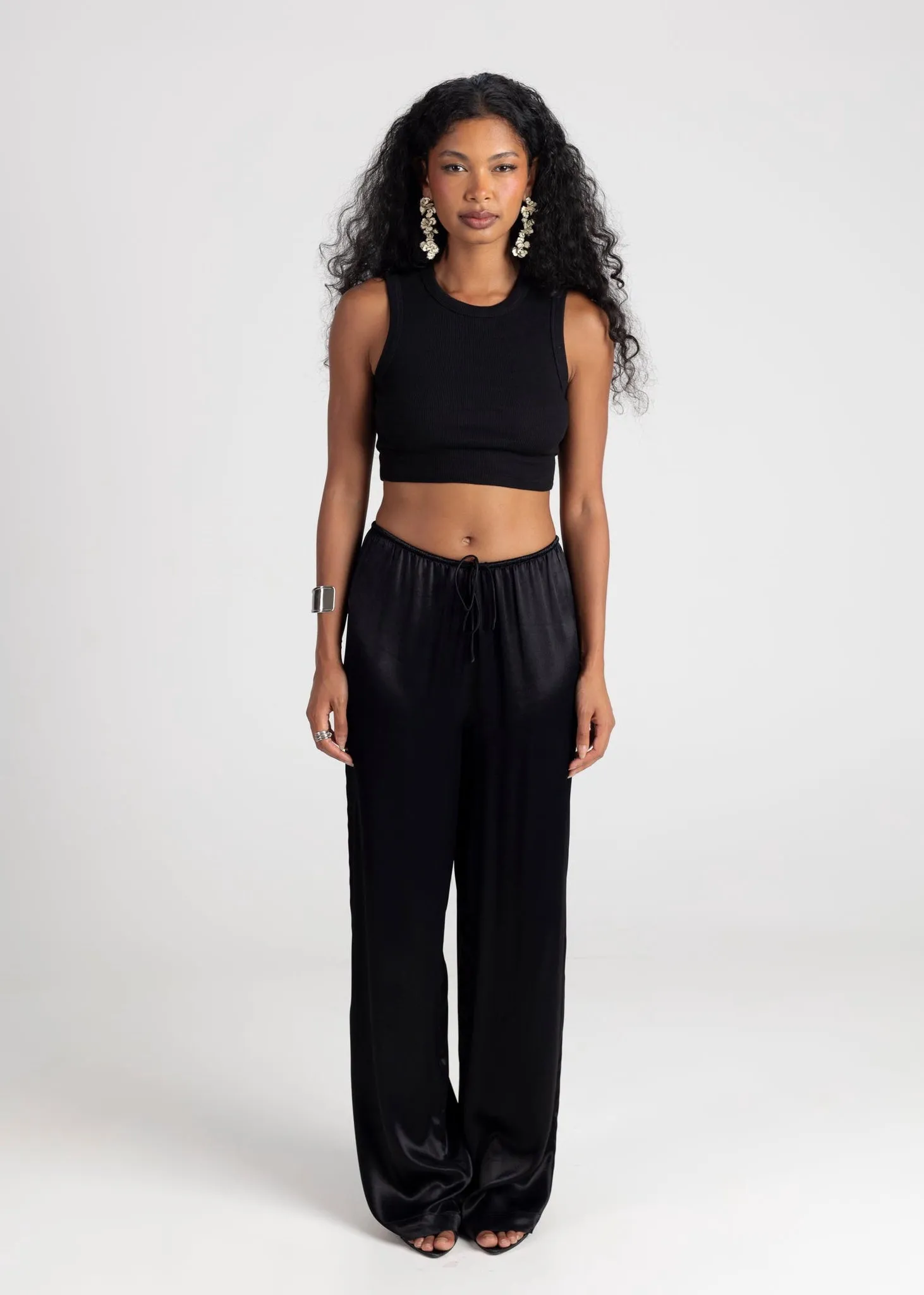 Giulia Loose Satin Pants Black sold by Ivalo.com product image thumbnail 4