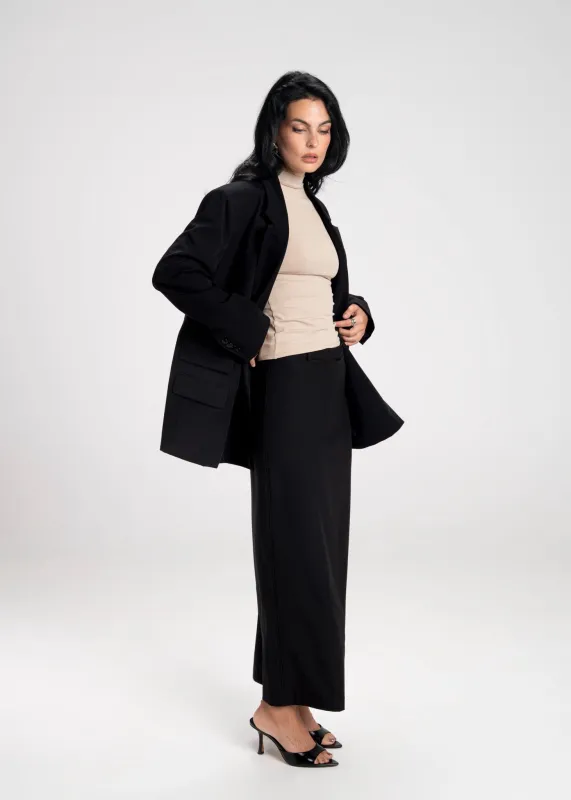 Keanu Tailored Mid-Waist Midi Skirt Black sold by Ivalo.com