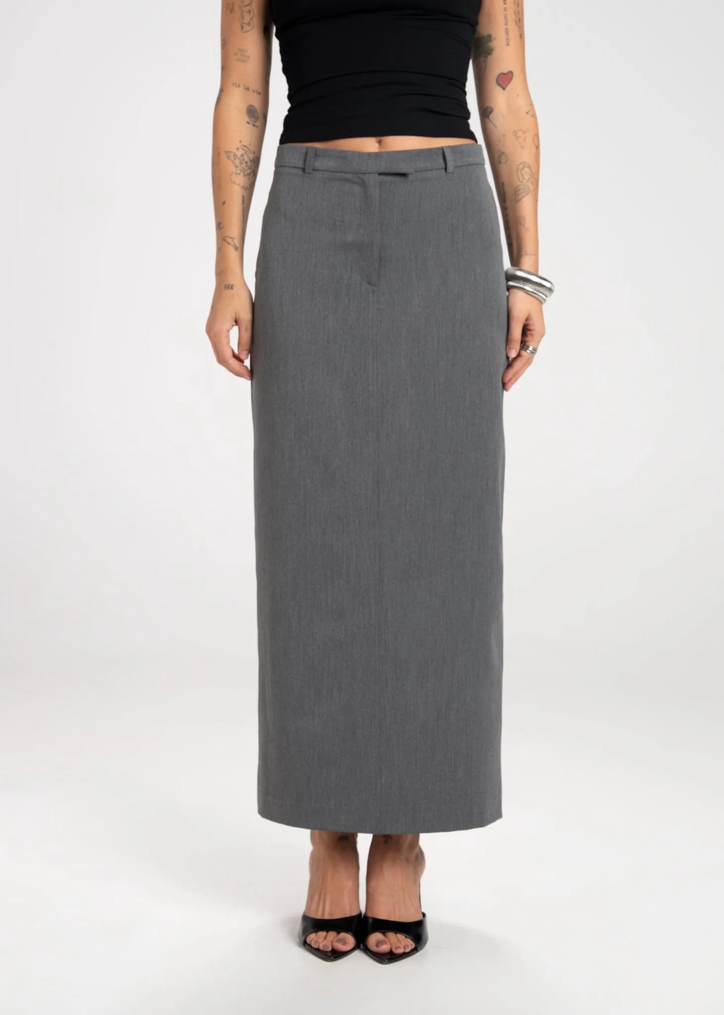 Keanu Tailored Mid-Waist Midi Skirt Grey sold by Ivalo.com product image thumbnail 2
