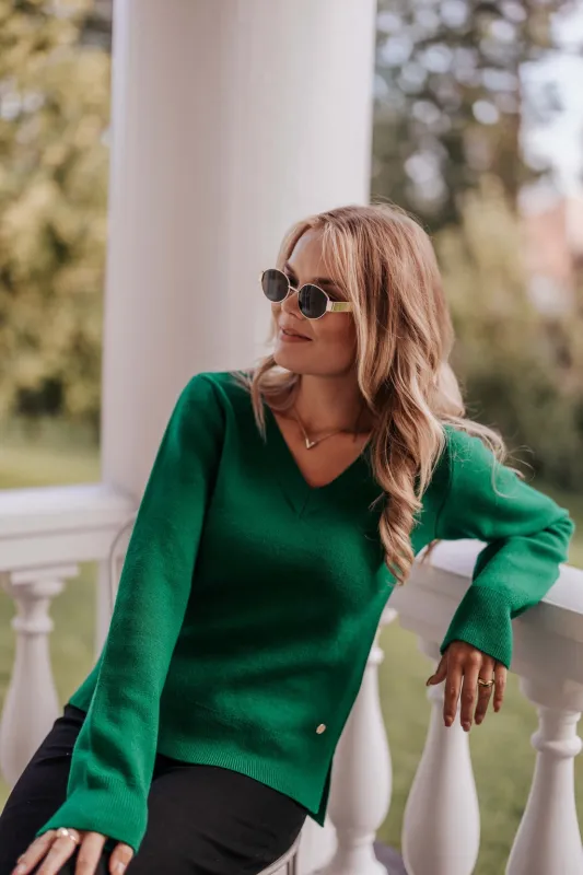 Kelly Merino Jumper Holly Green sold by Ivalo.com