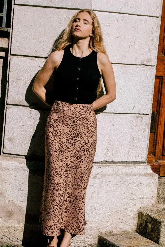 Iris Skirt Leopard sold by Ivalo.com