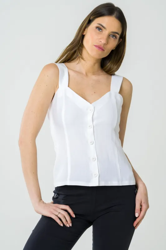 Anémone Top White made by Ivalo.com