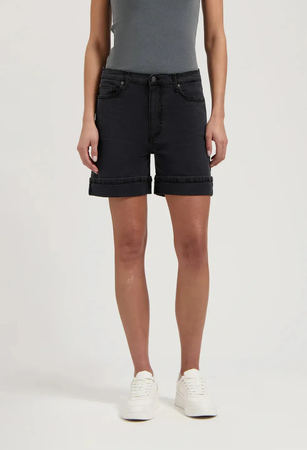 Luna Mid Denim Shorts Black Vintage sold by Ivalo.com product image thumbnail 4