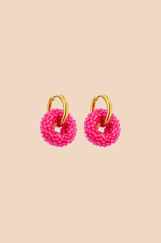 Veda Earrings Hot Pink sold by Ivalo.com