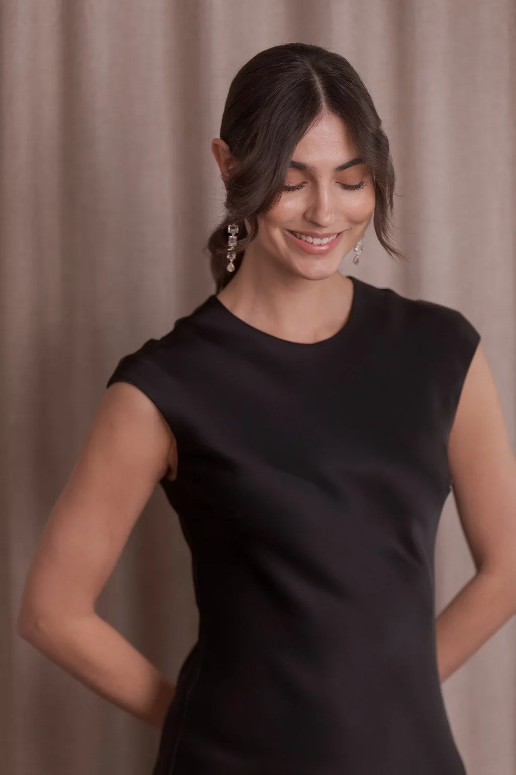 Satin Midi Dress Black sold by Ivalo.com product image thumbnail 3