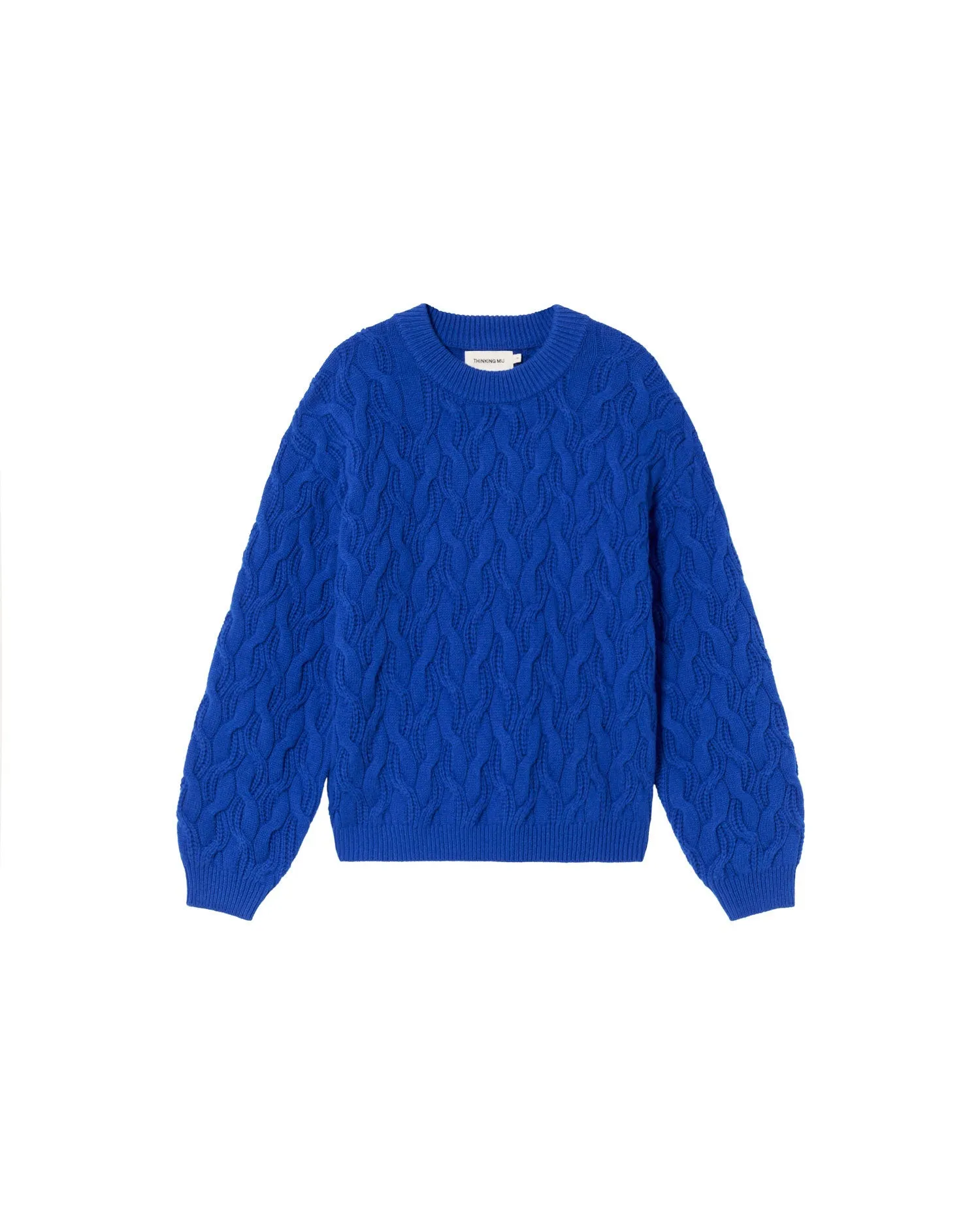 Blue braided wool sweater Carmen sold by Ivalo.com product image thumbnail 3